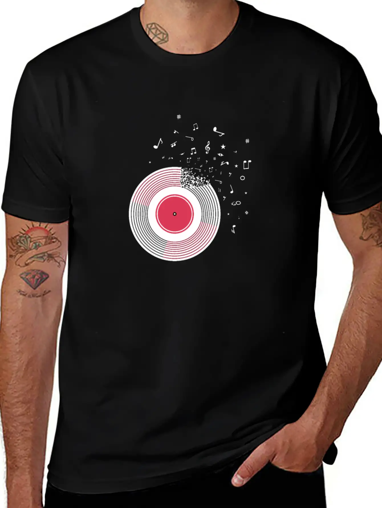Vinyl Disc LP Records Essential Cotton Tee For Daily Outfits – Unisex Style