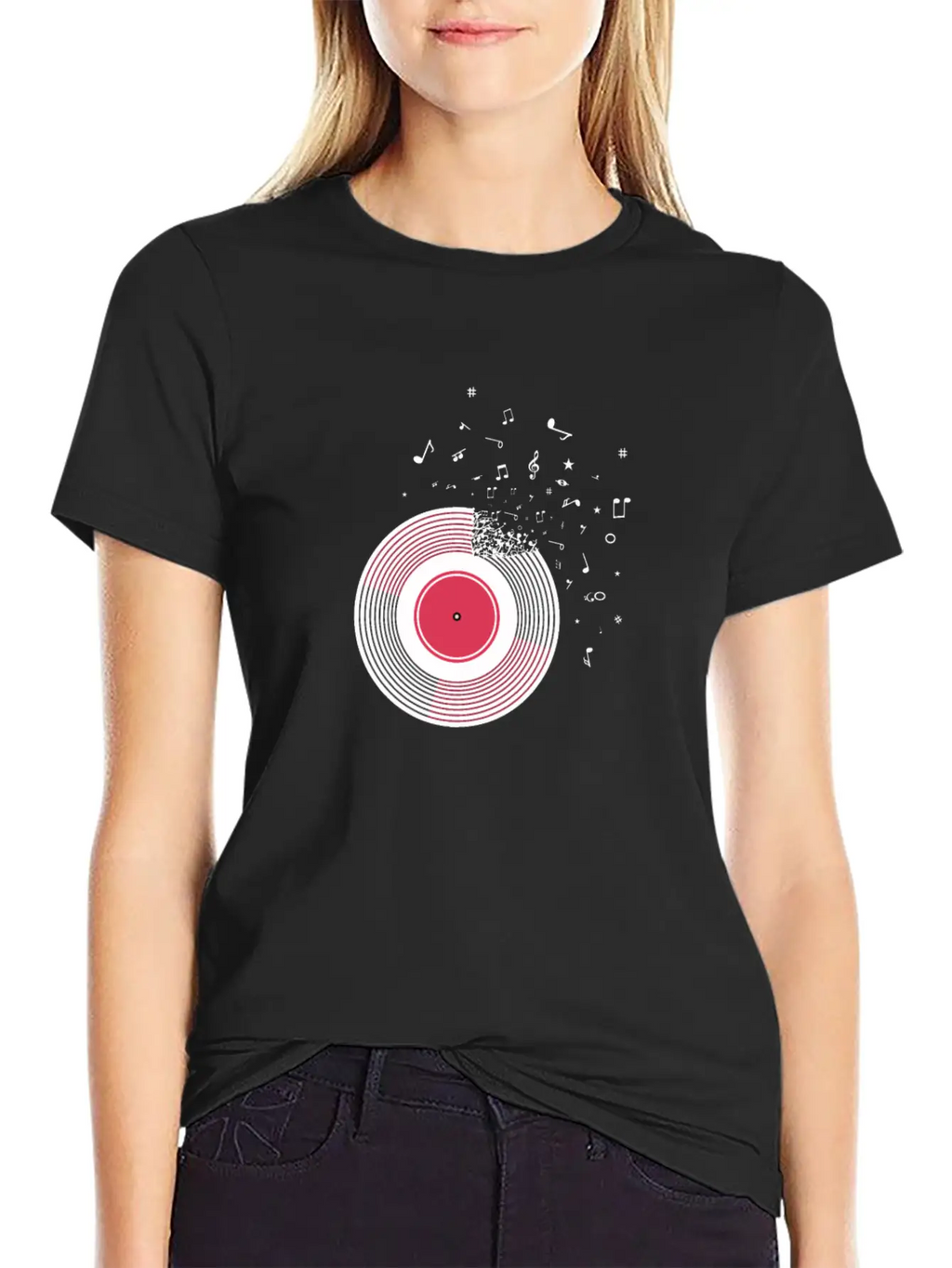 Vinyl Disc LP Records Essential Cotton Tee For Daily Outfits – Unisex Style