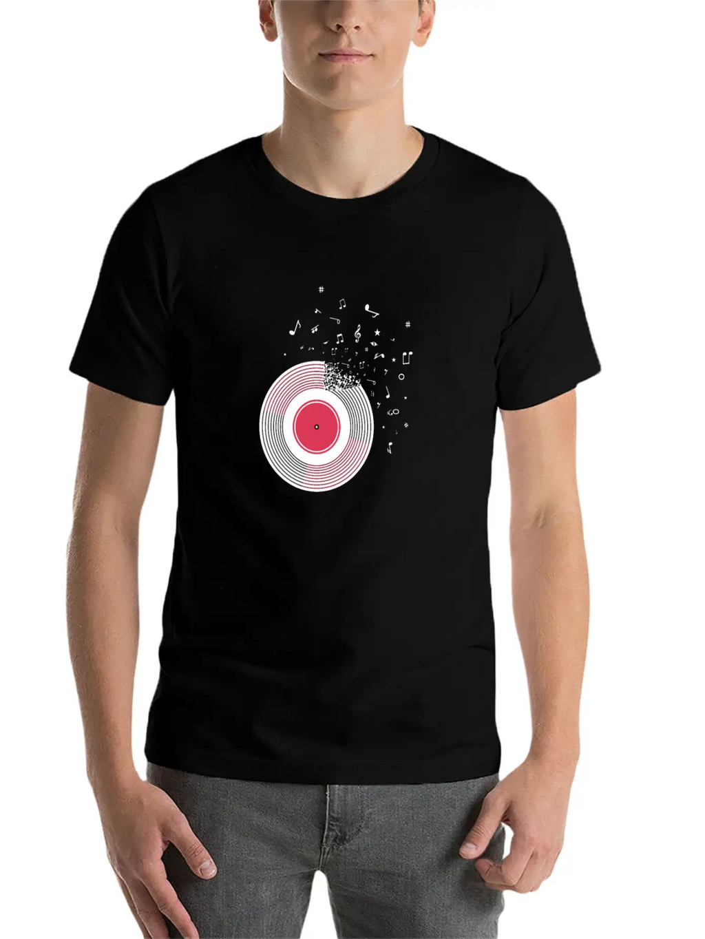 Vinyl Disc LP Records Essential Cotton Tee For Daily Outfits – Unisex Style