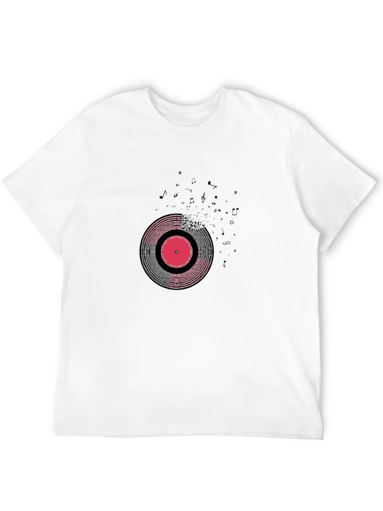 Vinyl Disc LP Records Essential Cotton Tee For Daily Outfits – Unisex Style