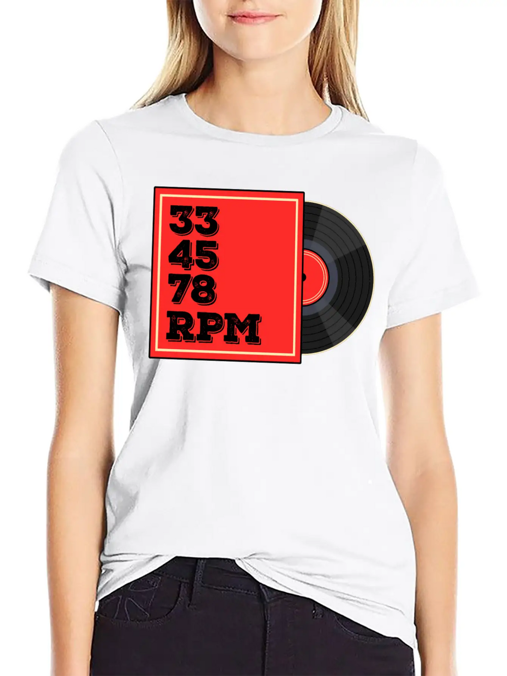 Vinyl Rrcord Player, Turntable Record Collector Casual Graphic T-Shirt – Simple And Comfortable Daily Wear