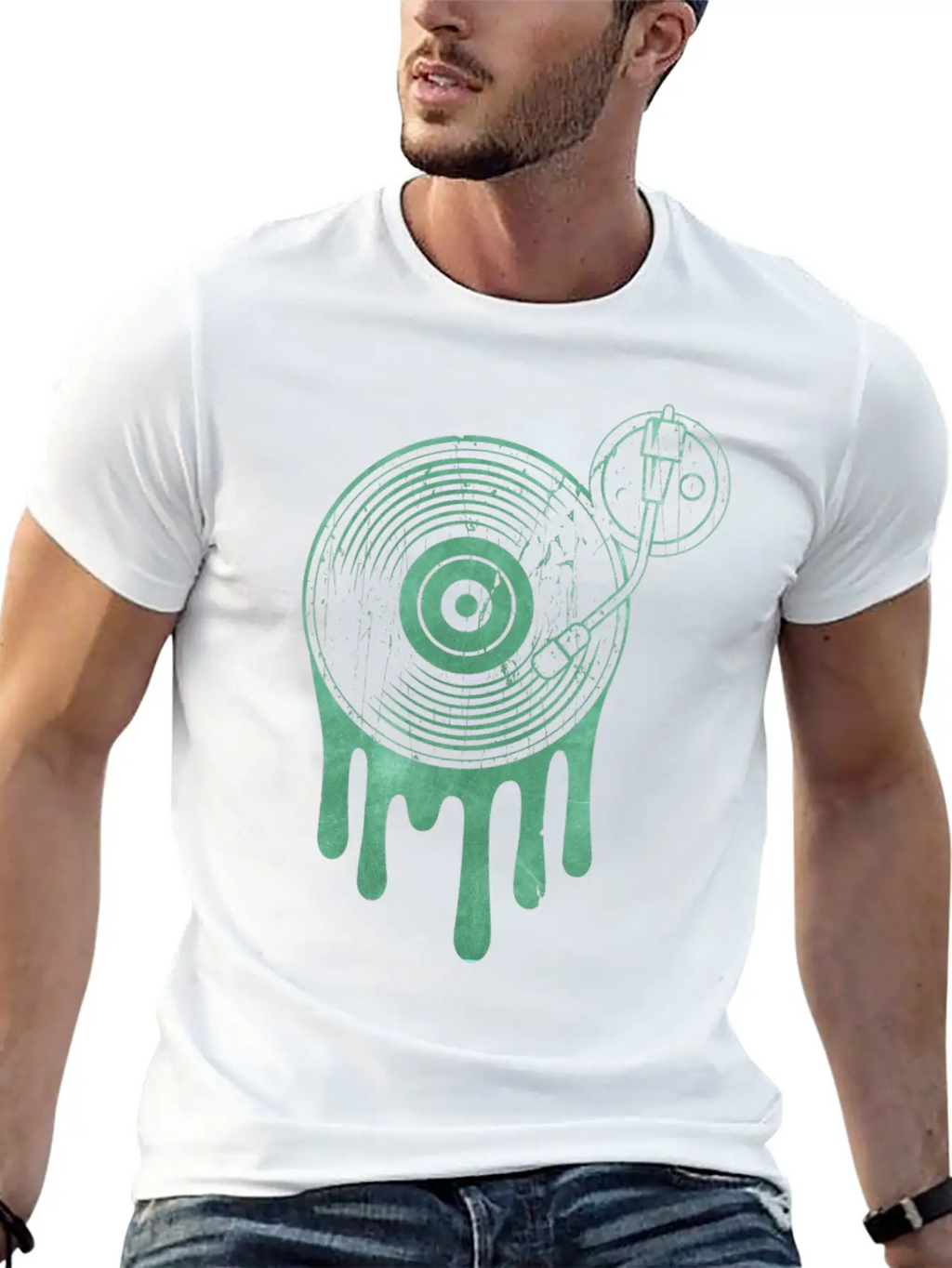 Vinyl Turntable Analog DJ Record Unisex Casual T-Shirt – Clean Design For Daily Comfort