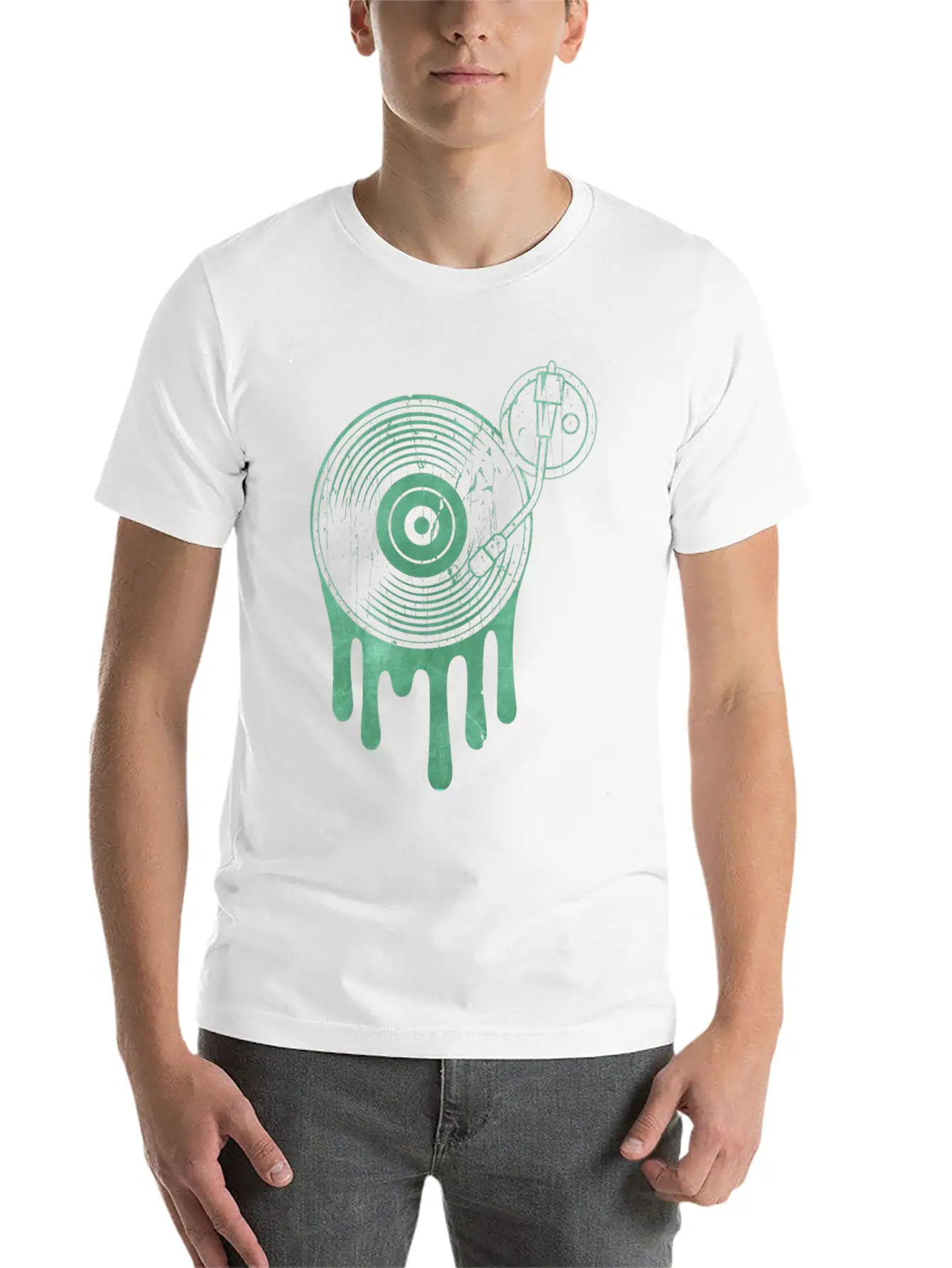 Vinyl Turntable Analog DJ Record Unisex Casual T-Shirt – Clean Design For Daily Comfort