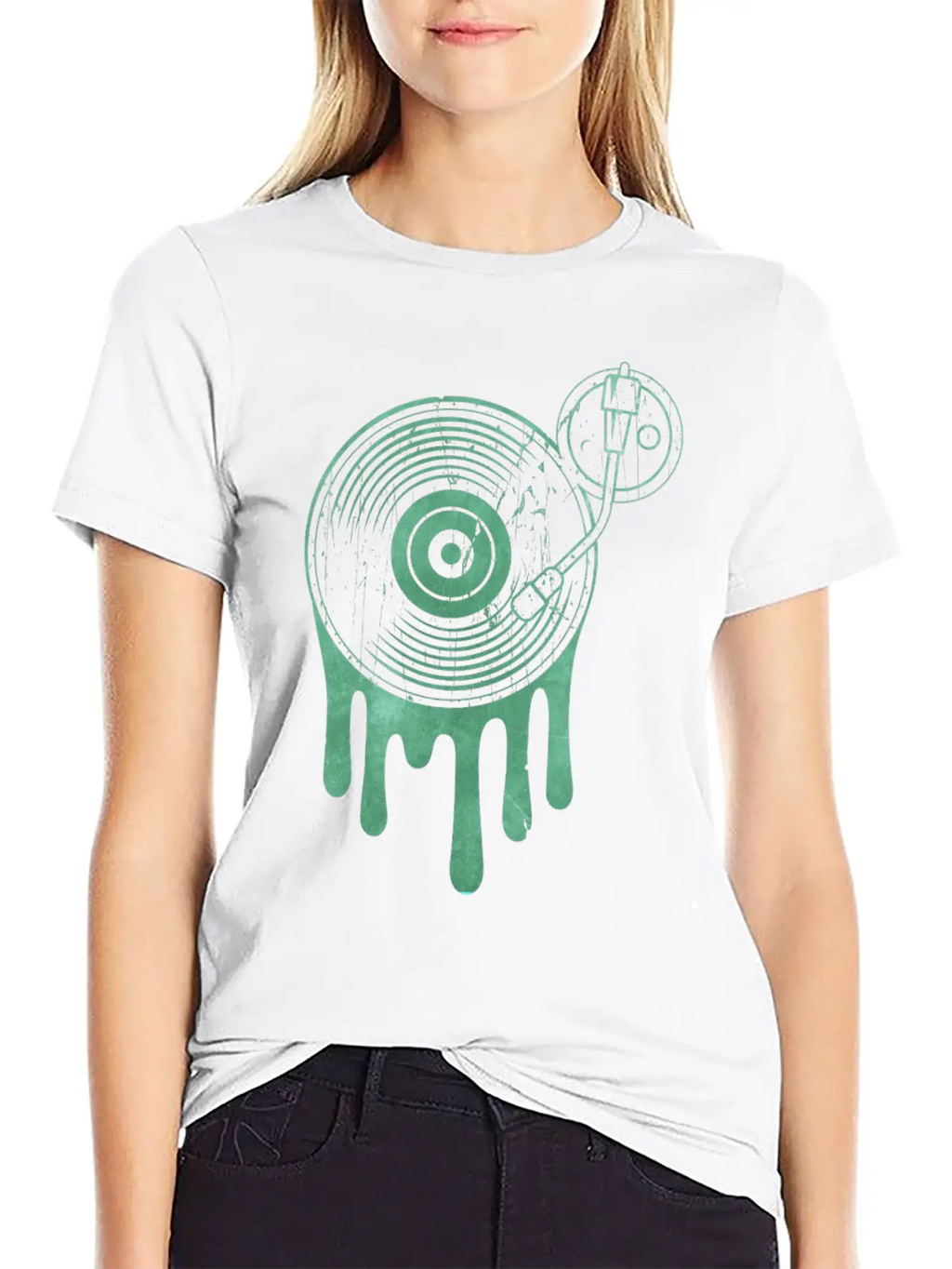 Vinyl Turntable Analog DJ Record Unisex Casual T-Shirt – Clean Design For Daily Comfort