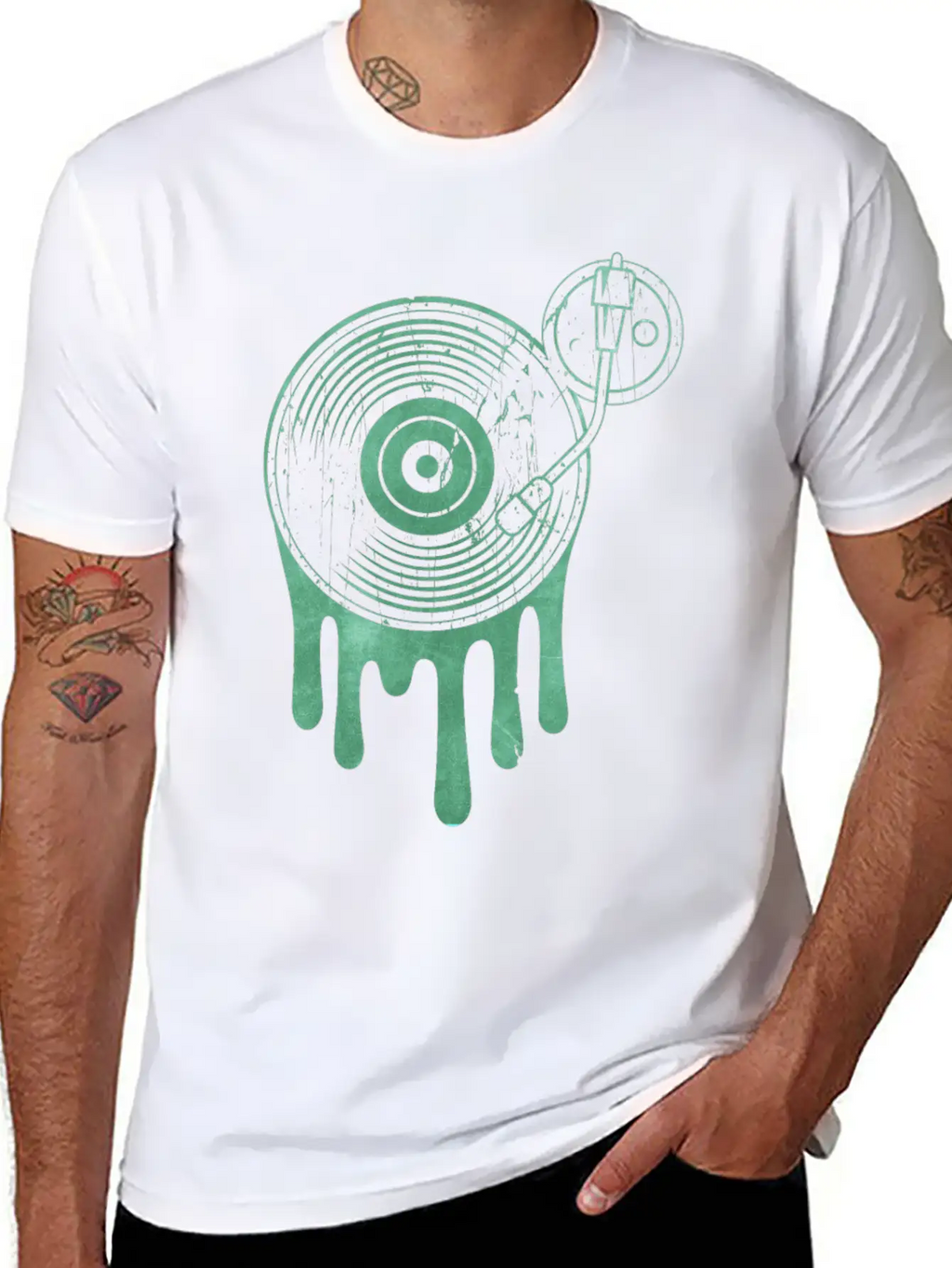 Vinyl Turntable Analog DJ Record Unisex Casual T-Shirt – Clean Design For Daily Comfort