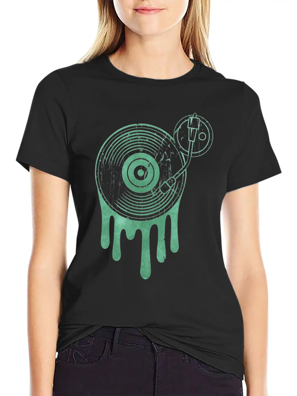 Vinyl Turntable Analog DJ Record Unisex Casual T-Shirt – Clean Design For Daily Comfort