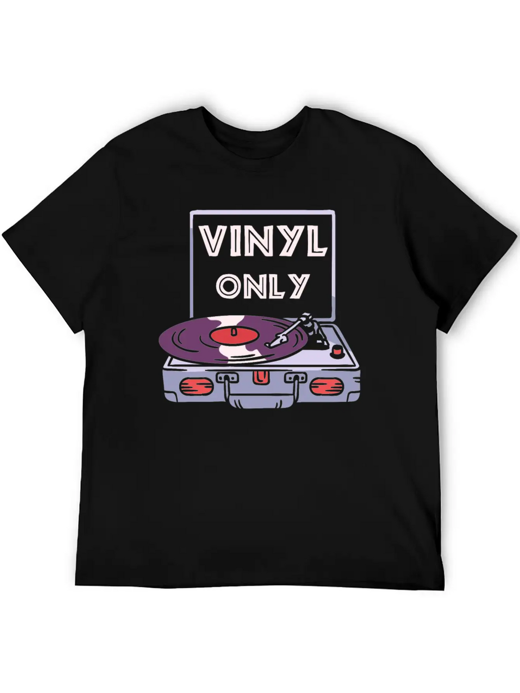 Vinyl Turntable Music DJ Record Unisex Casual T-Shirt – Clean Design For Daily Comfort
