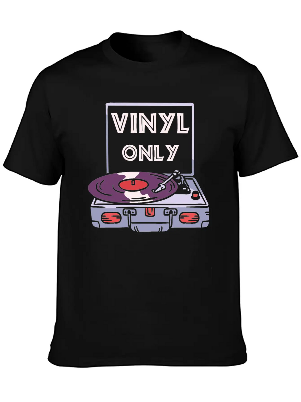 Vinyl Turntable Music DJ Record Unisex Casual T-Shirt – Clean Design For Daily Comfort