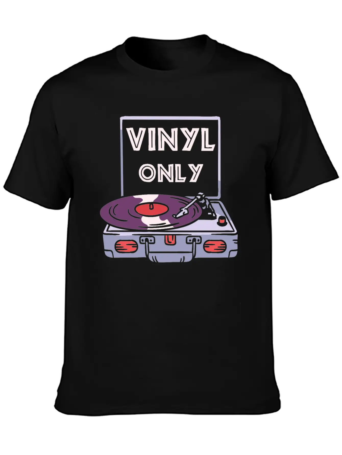 Vinyl Turntable Music DJ Record Unisex Casual T-Shirt – Clean Design For Daily Comfort