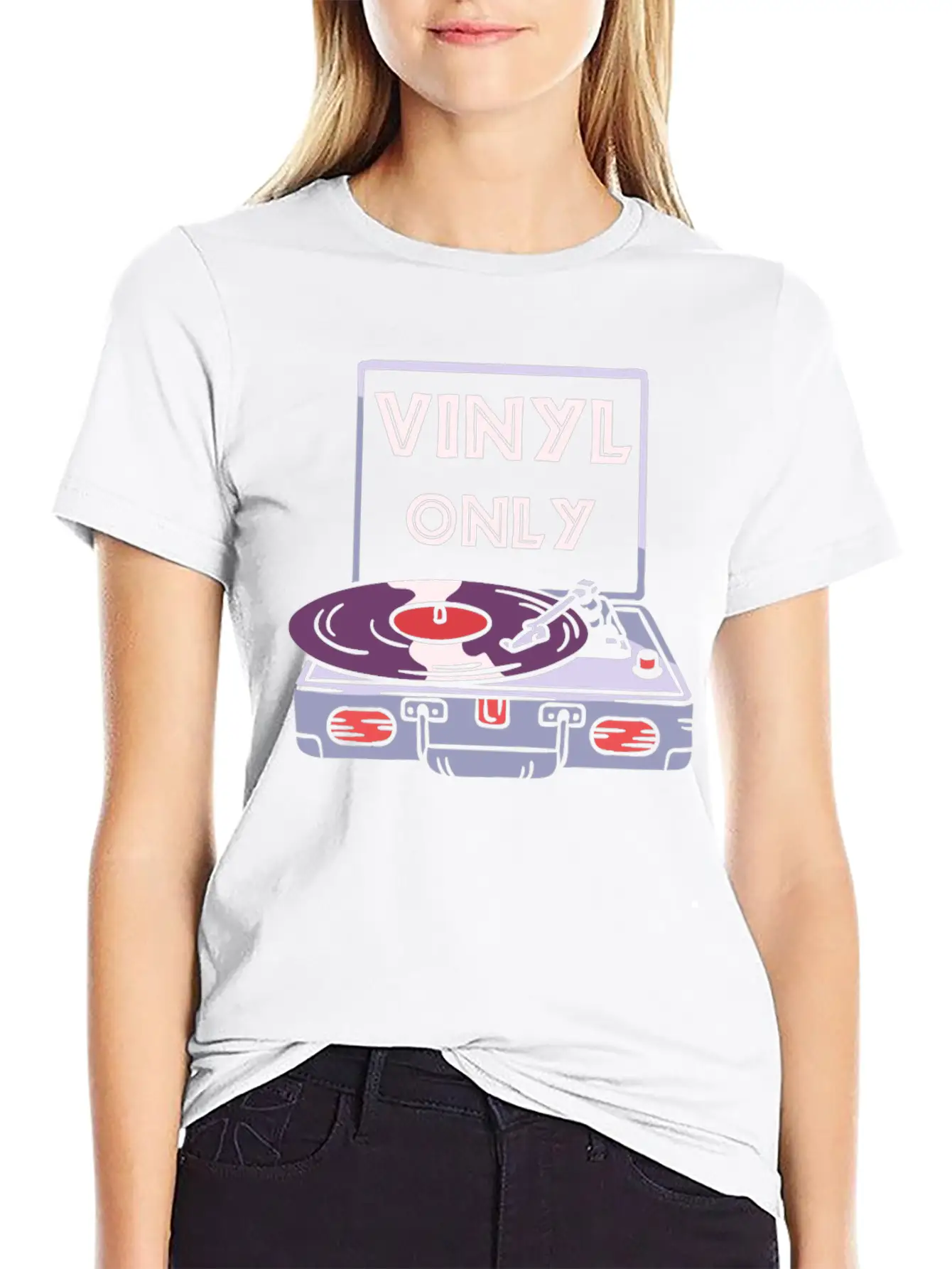Vinyl Turntable Music DJ Record Unisex Casual T-Shirt – Clean Design For Daily Comfort