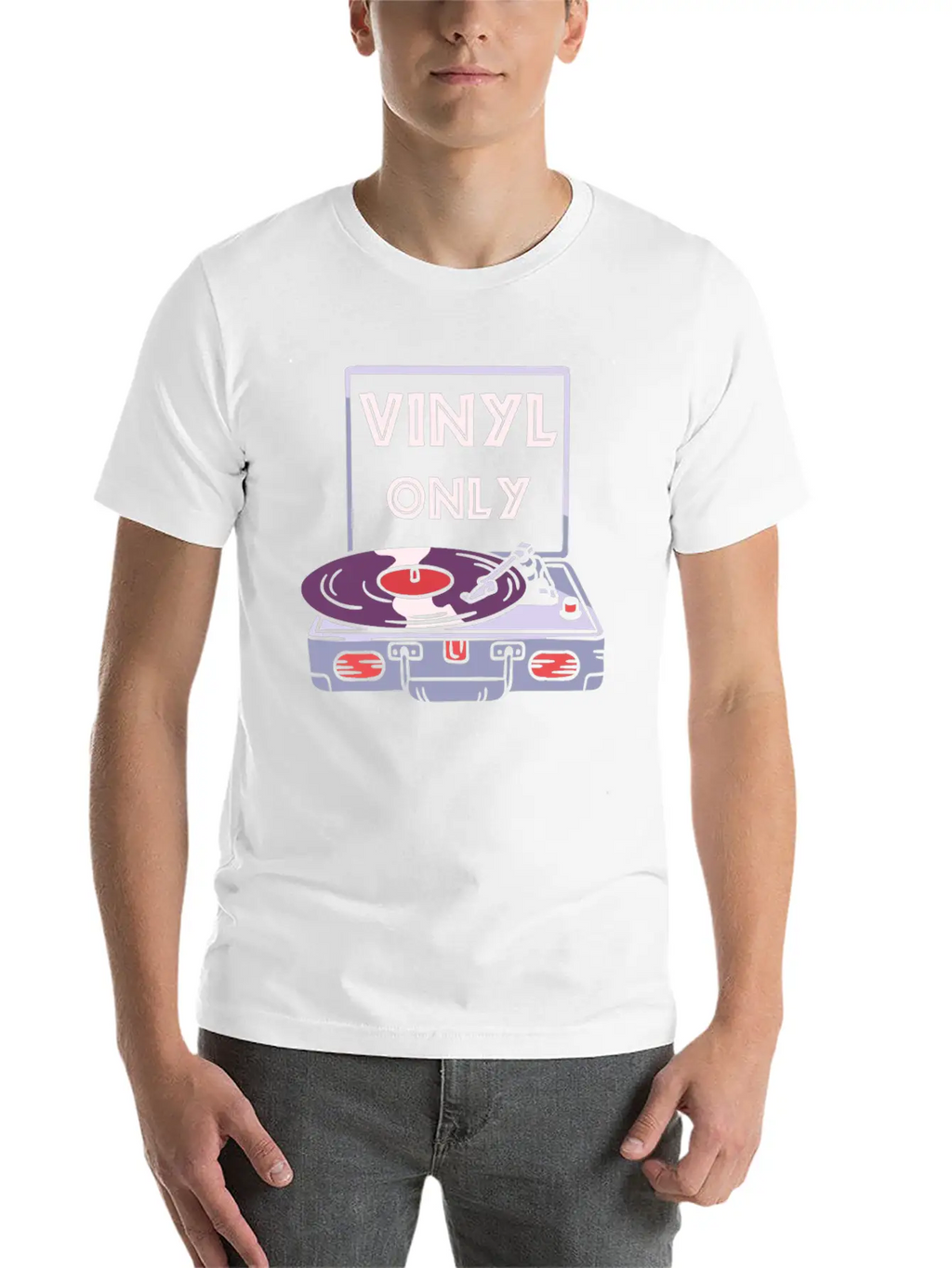 Vinyl Turntable Music DJ Record Unisex Casual T-Shirt – Clean Design For Daily Comfort