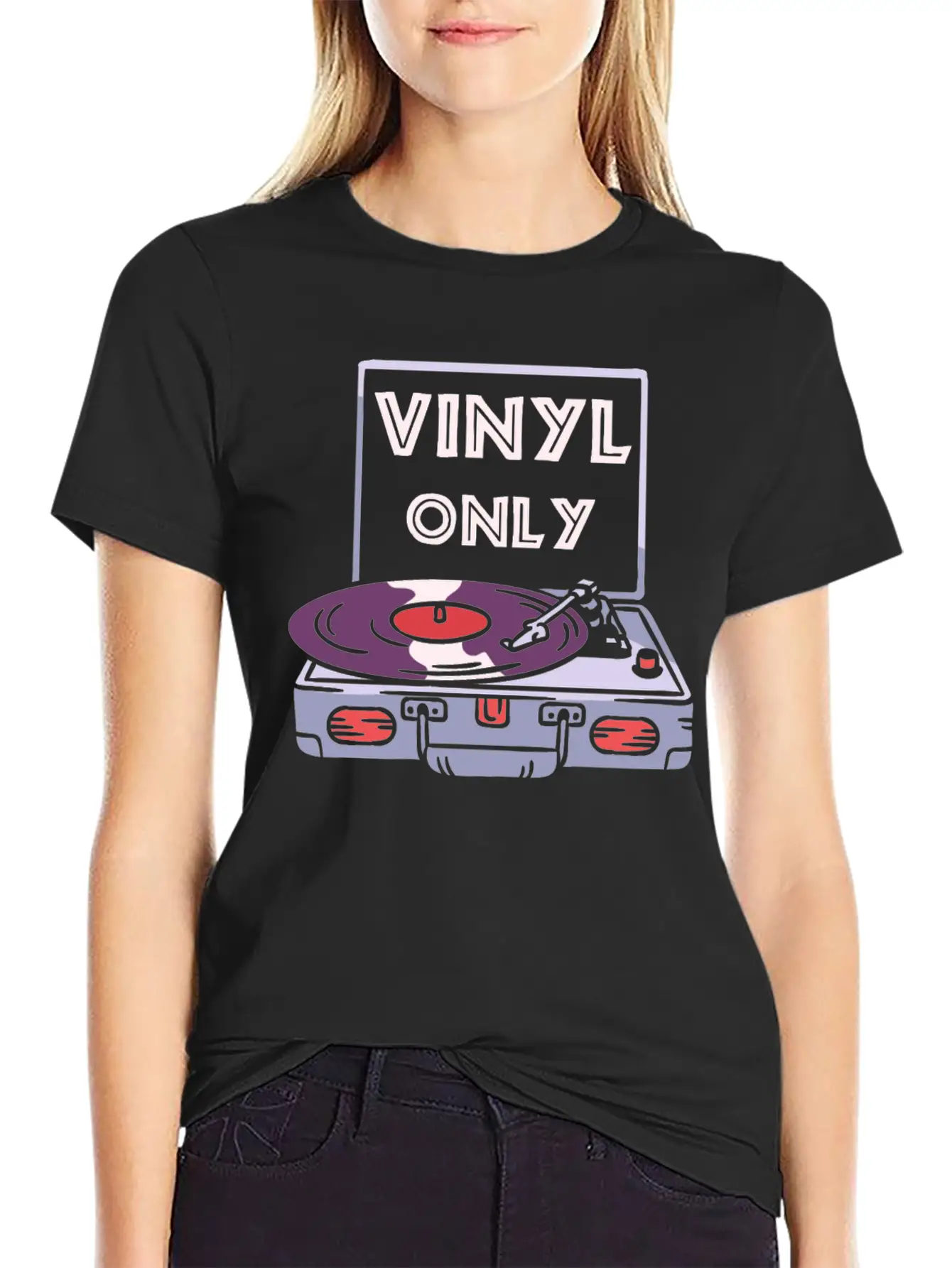 Vinyl Turntable Music DJ Record Unisex Casual T-Shirt – Clean Design For Daily Comfort