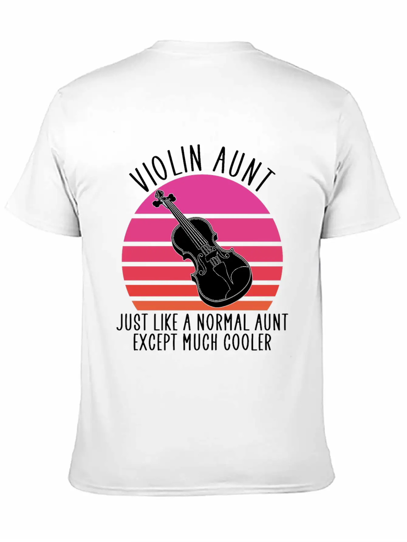 Violin Aunt Unisex Short Sleeve Soft Cotton T-Shirt – Casual Everyday Wear