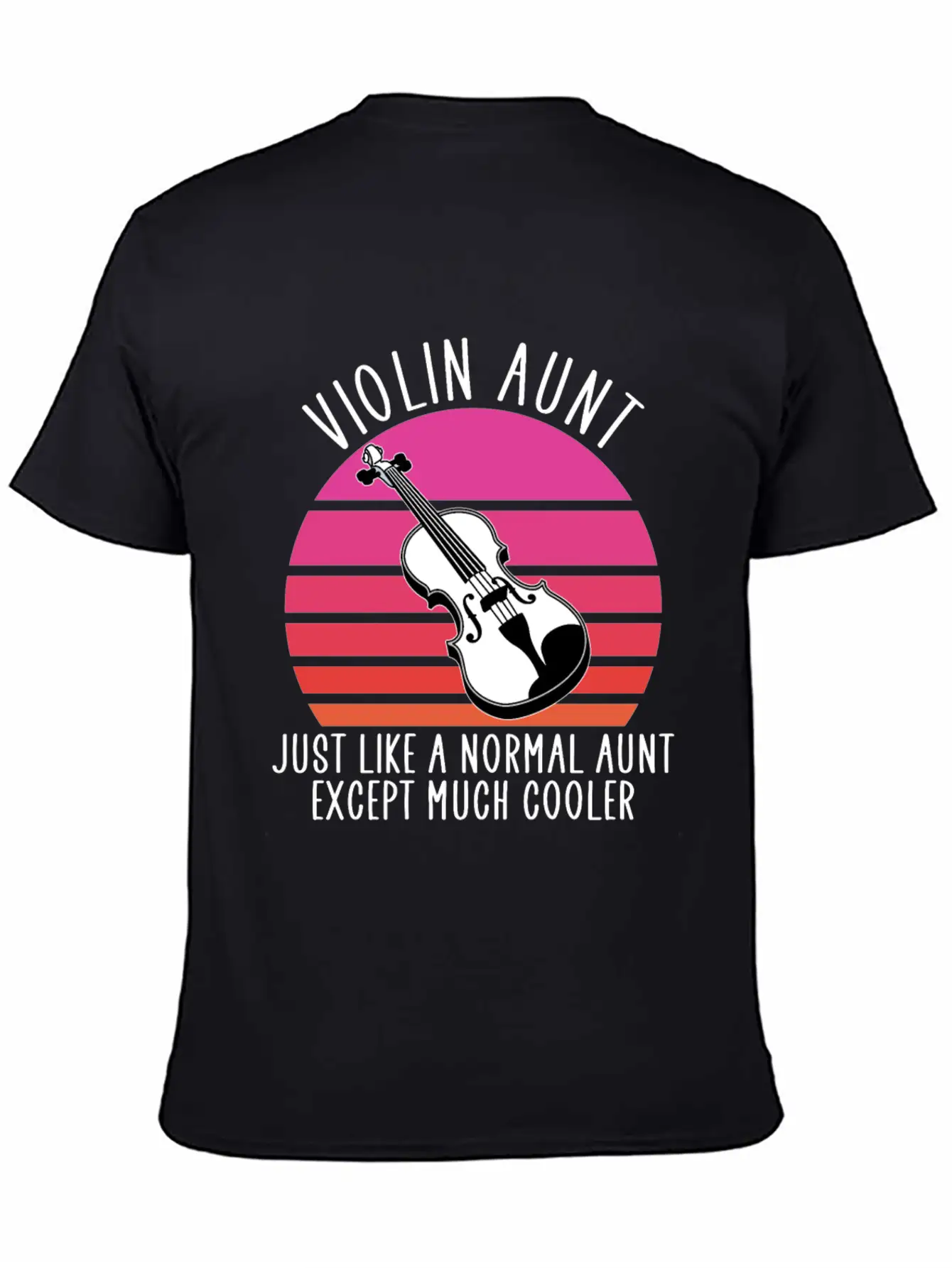 Violin Aunt Unisex Short Sleeve Soft Cotton T-Shirt – Casual Everyday Wear
