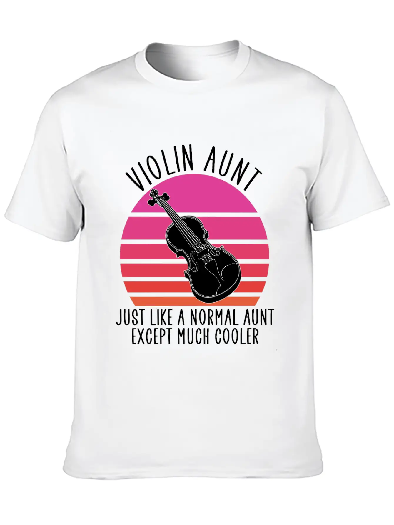 Violin Aunt Unisex Short Sleeve Soft Cotton T-Shirt – Casual Everyday Wear