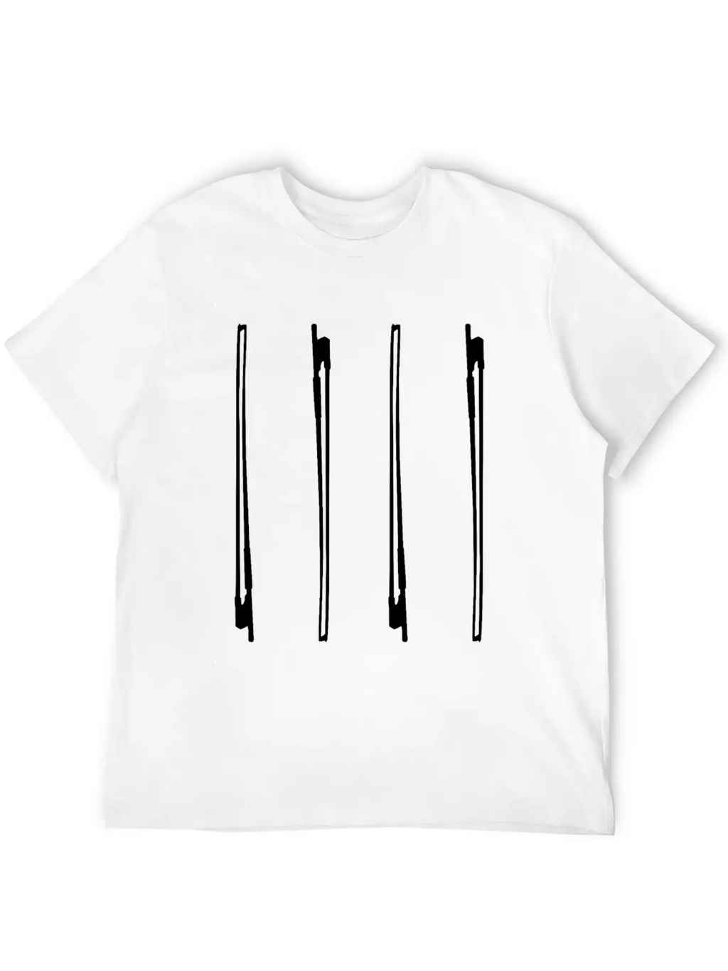 Violin Bow Unisex Short Sleeve Soft Cotton T-Shirt – Casual Everyday Wear