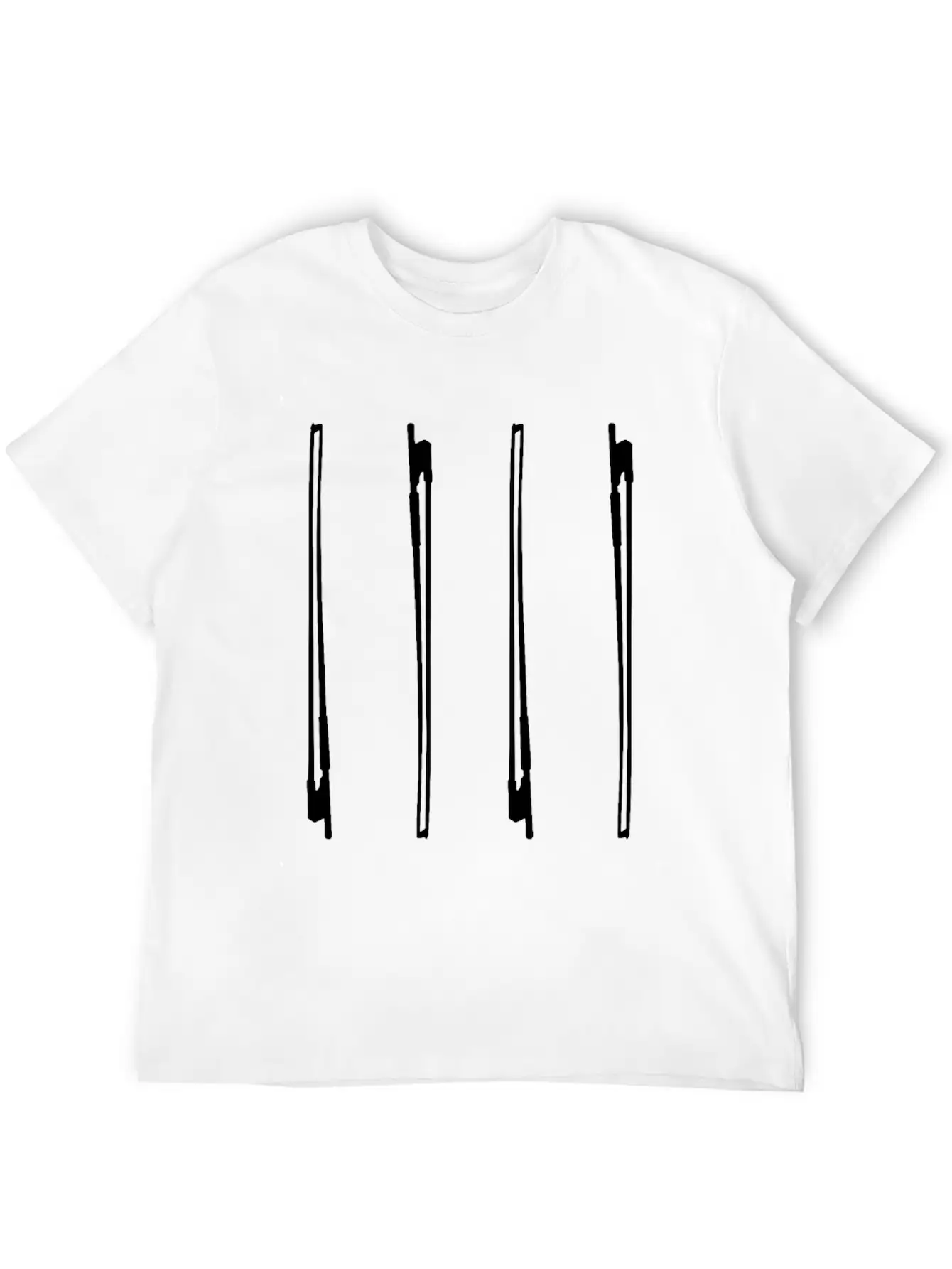 Violin Bow Unisex Short Sleeve Soft Cotton T-Shirt – Casual Everyday Wear