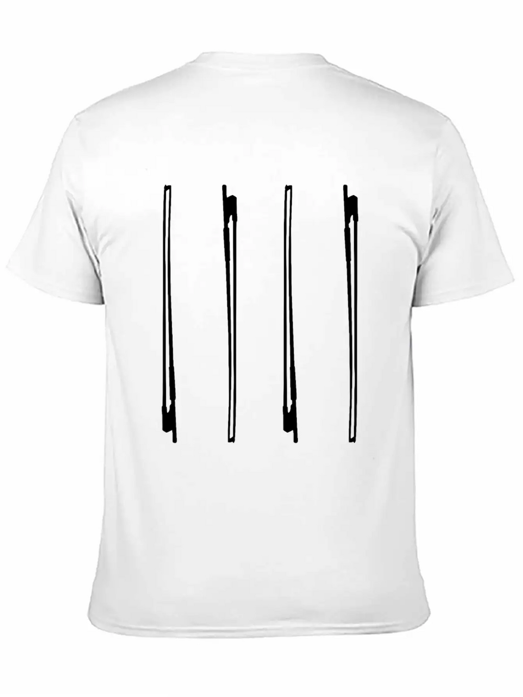 Violin Bow Unisex Short Sleeve Soft Cotton T-Shirt – Casual Everyday Wear
