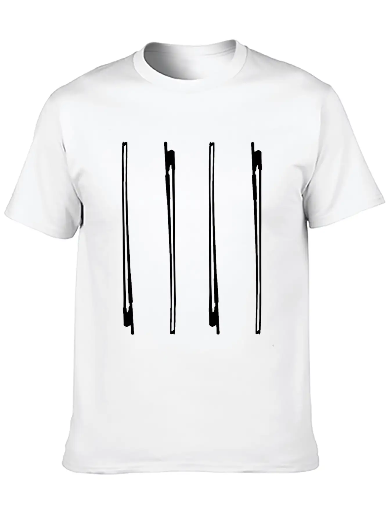 Violin Bow Unisex Short Sleeve Soft Cotton T-Shirt – Casual Everyday Wear