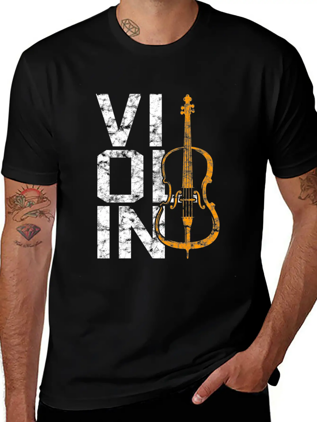 Violin Breathable Soft Cotton T-Shirt – Timeless Casual Look