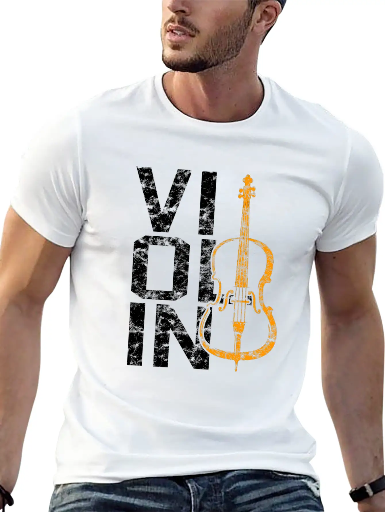 Violin Breathable Soft Cotton T-Shirt – Timeless Casual Look