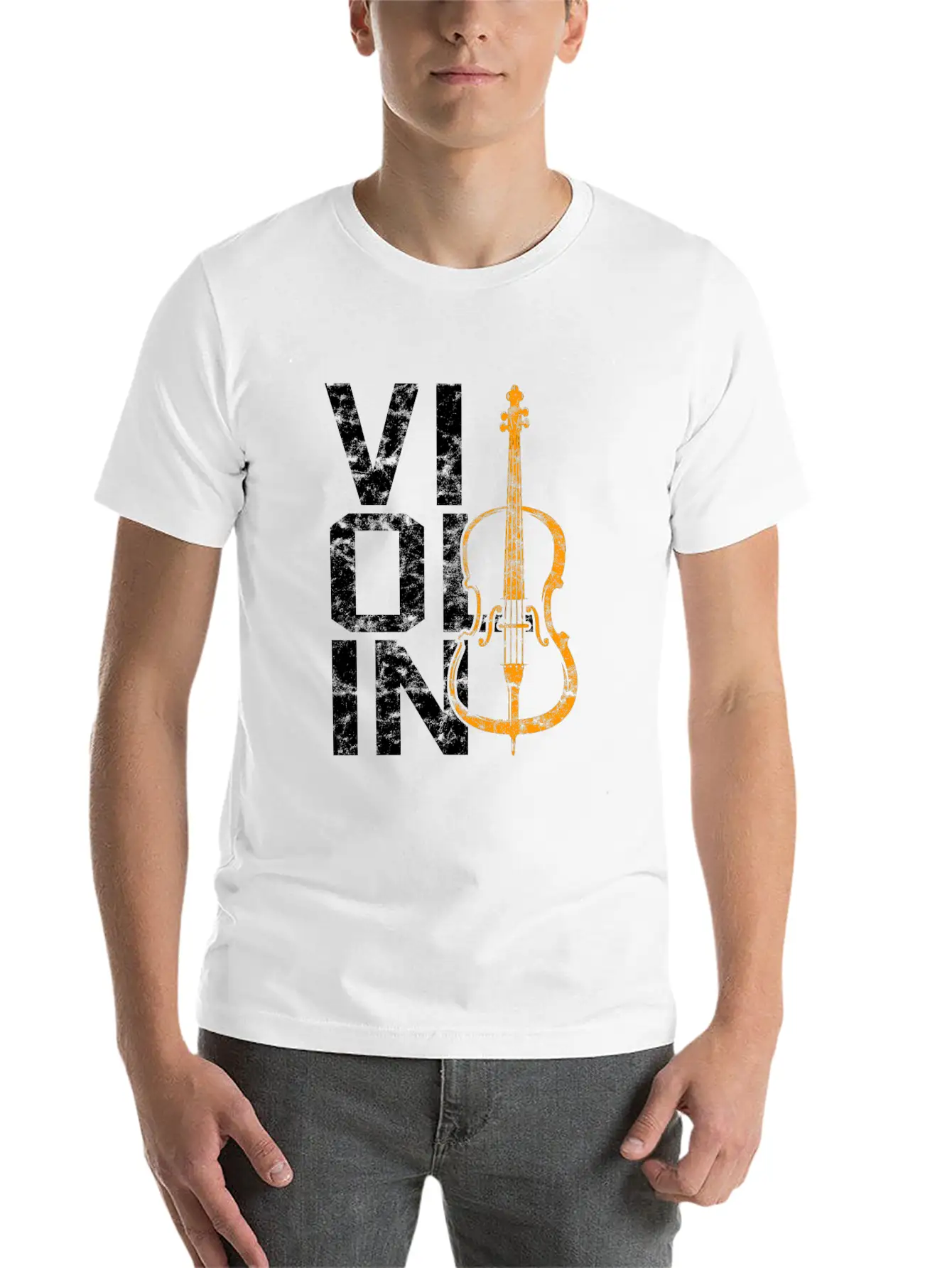 Violin Breathable Soft Cotton T-Shirt – Timeless Casual Look