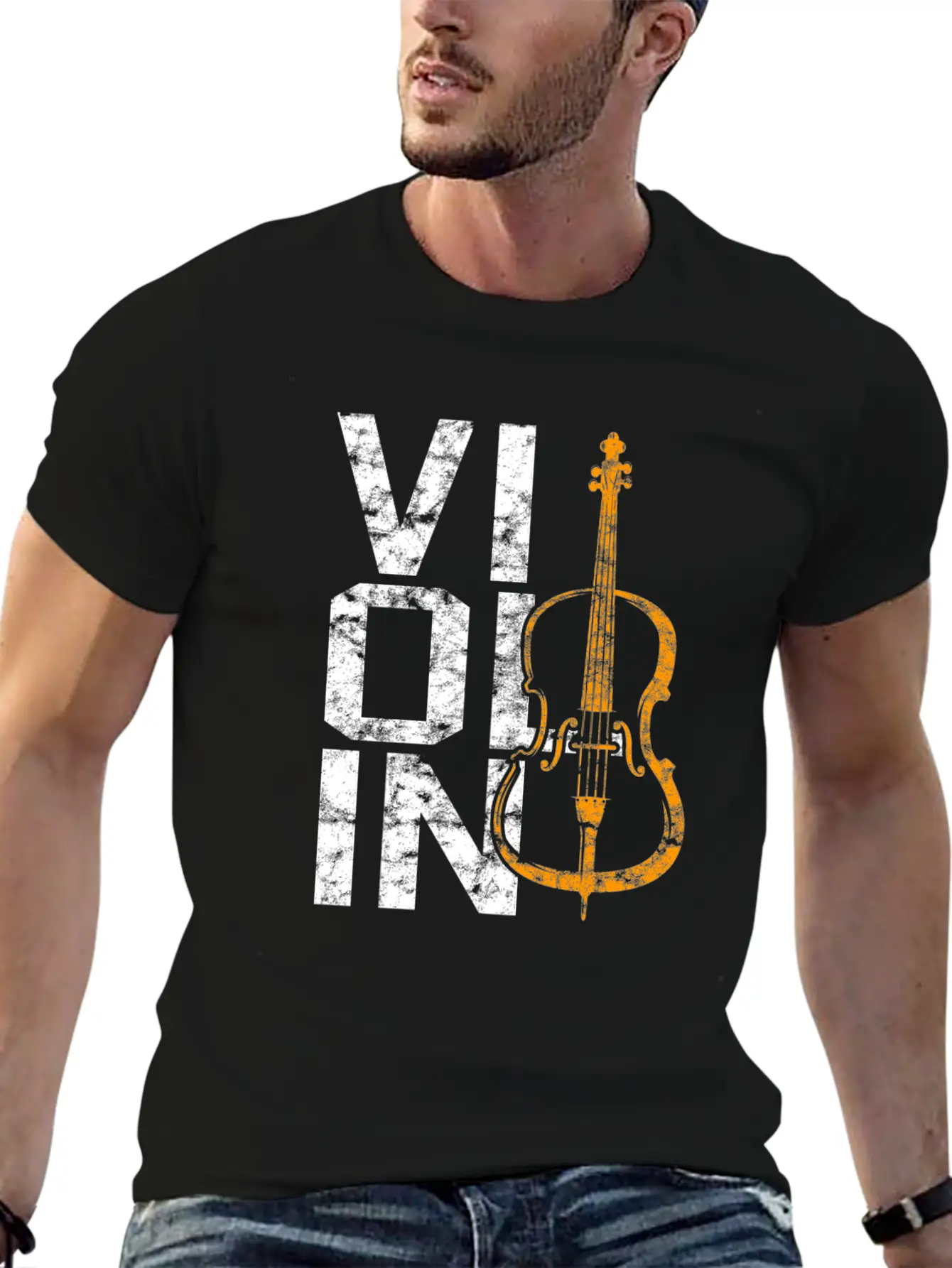 Violin Breathable Soft Cotton T-Shirt – Timeless Casual Look