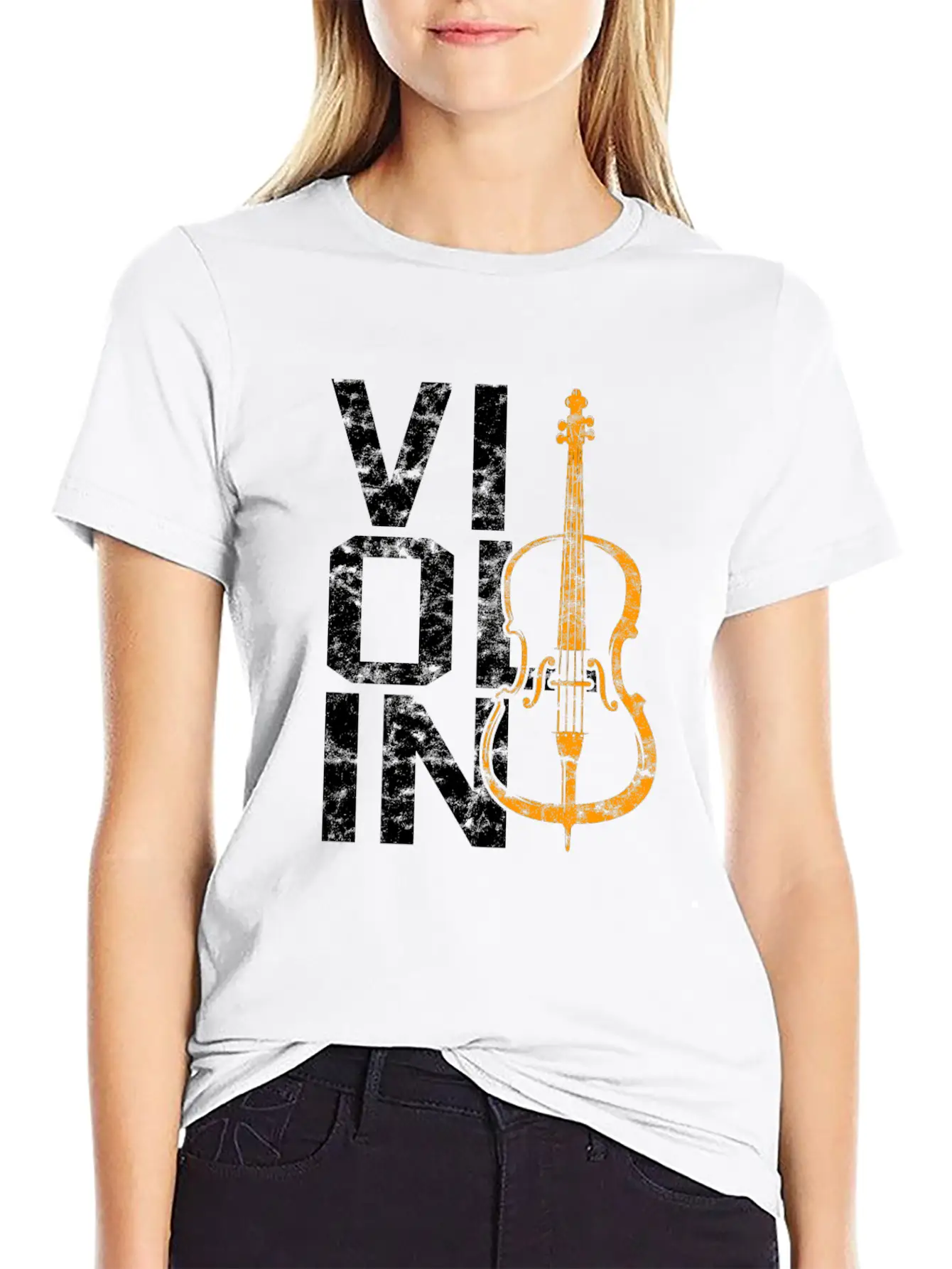 Violin Breathable Soft Cotton T-Shirt – Timeless Casual Look