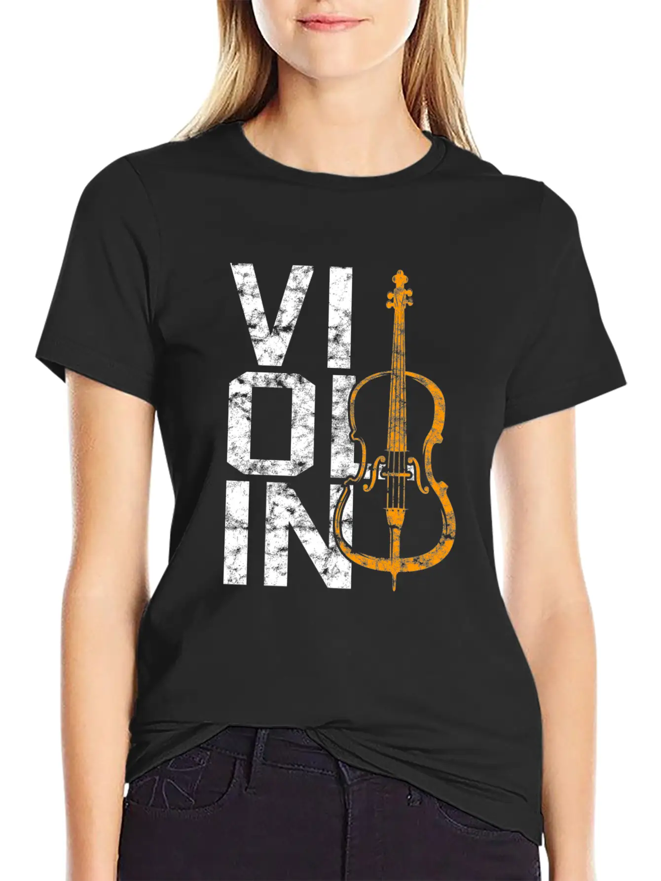 Violin Breathable Soft Cotton T-Shirt – Timeless Casual Look