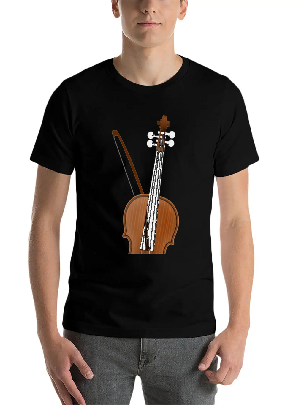 Violin Casual Graphic T-Shirt – Simple And Comfortable Daily Wear