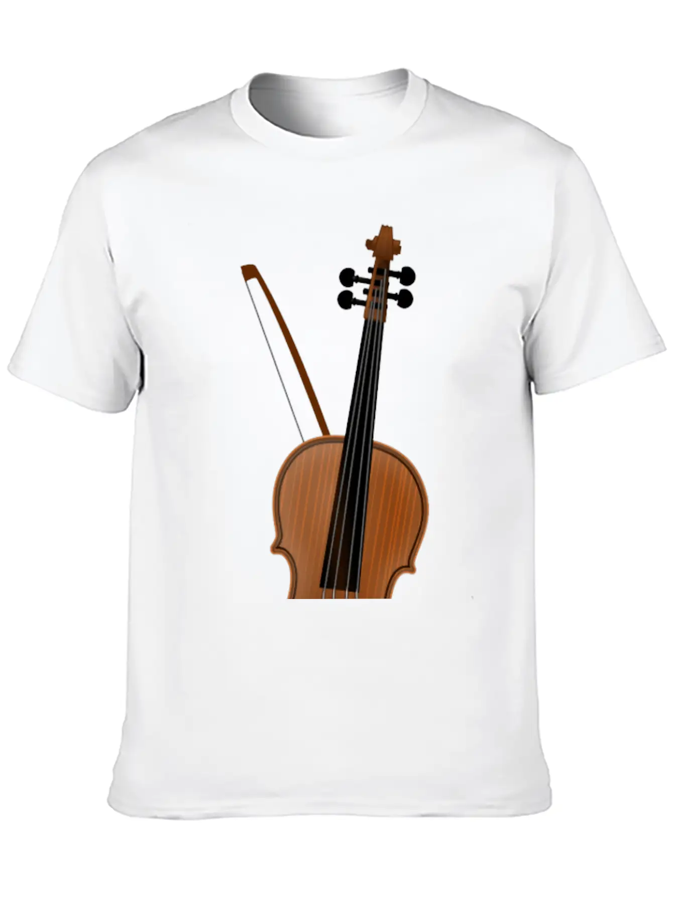Violin Casual Graphic T-Shirt – Simple And Comfortable Daily Wear