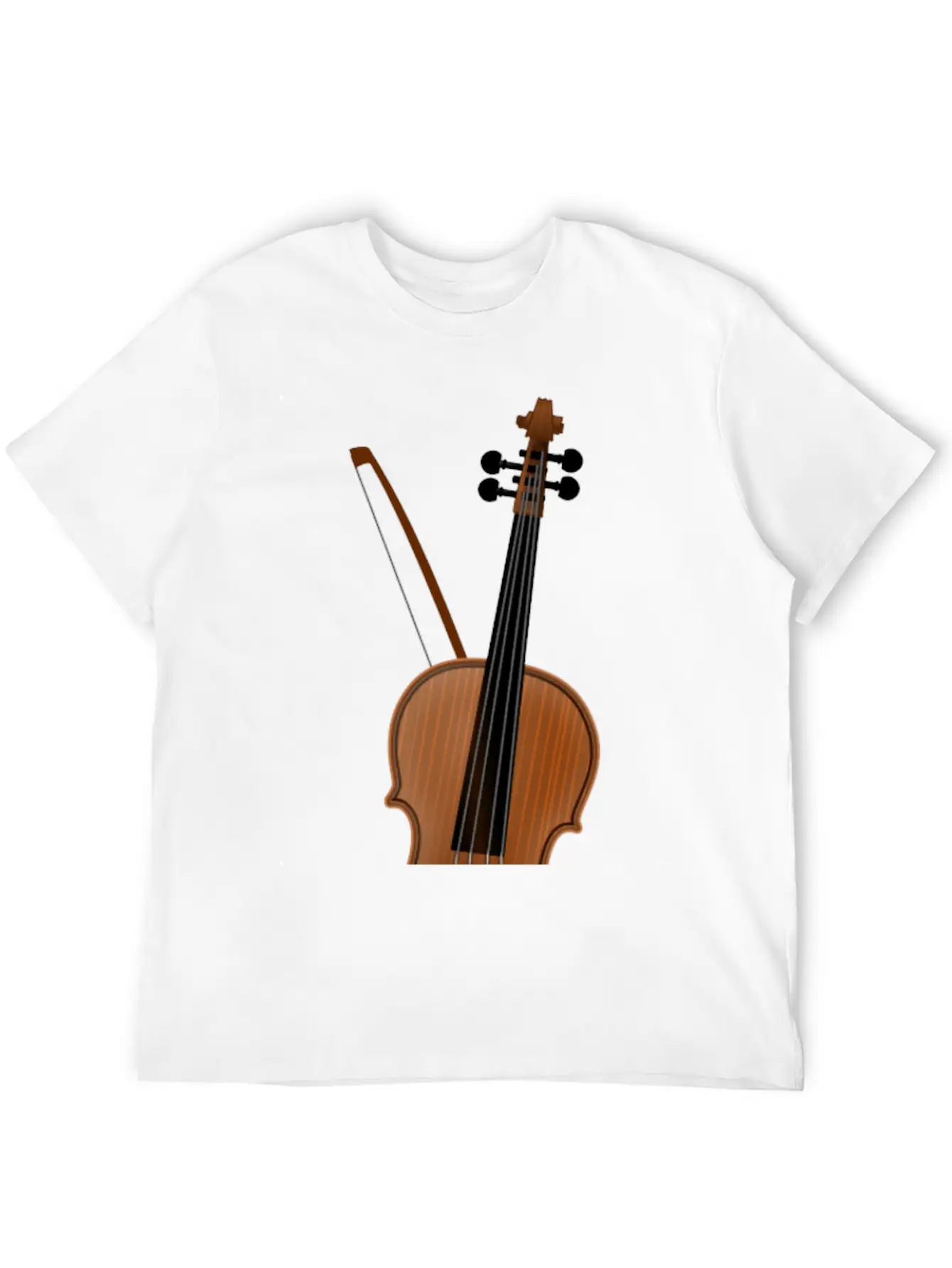 Violin Casual Graphic T-Shirt – Simple And Comfortable Daily Wear