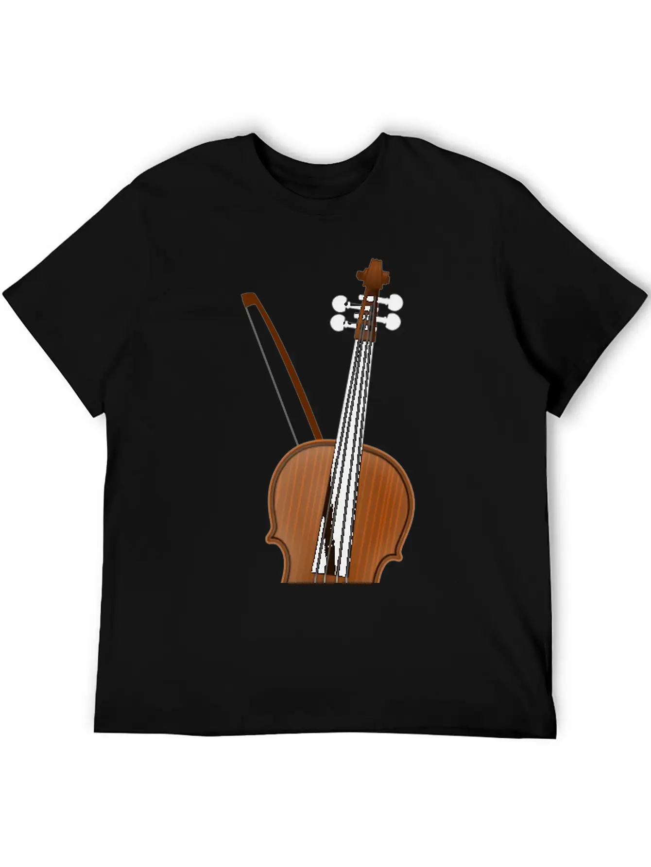 Violin Casual Graphic T-Shirt – Simple And Comfortable Daily Wear