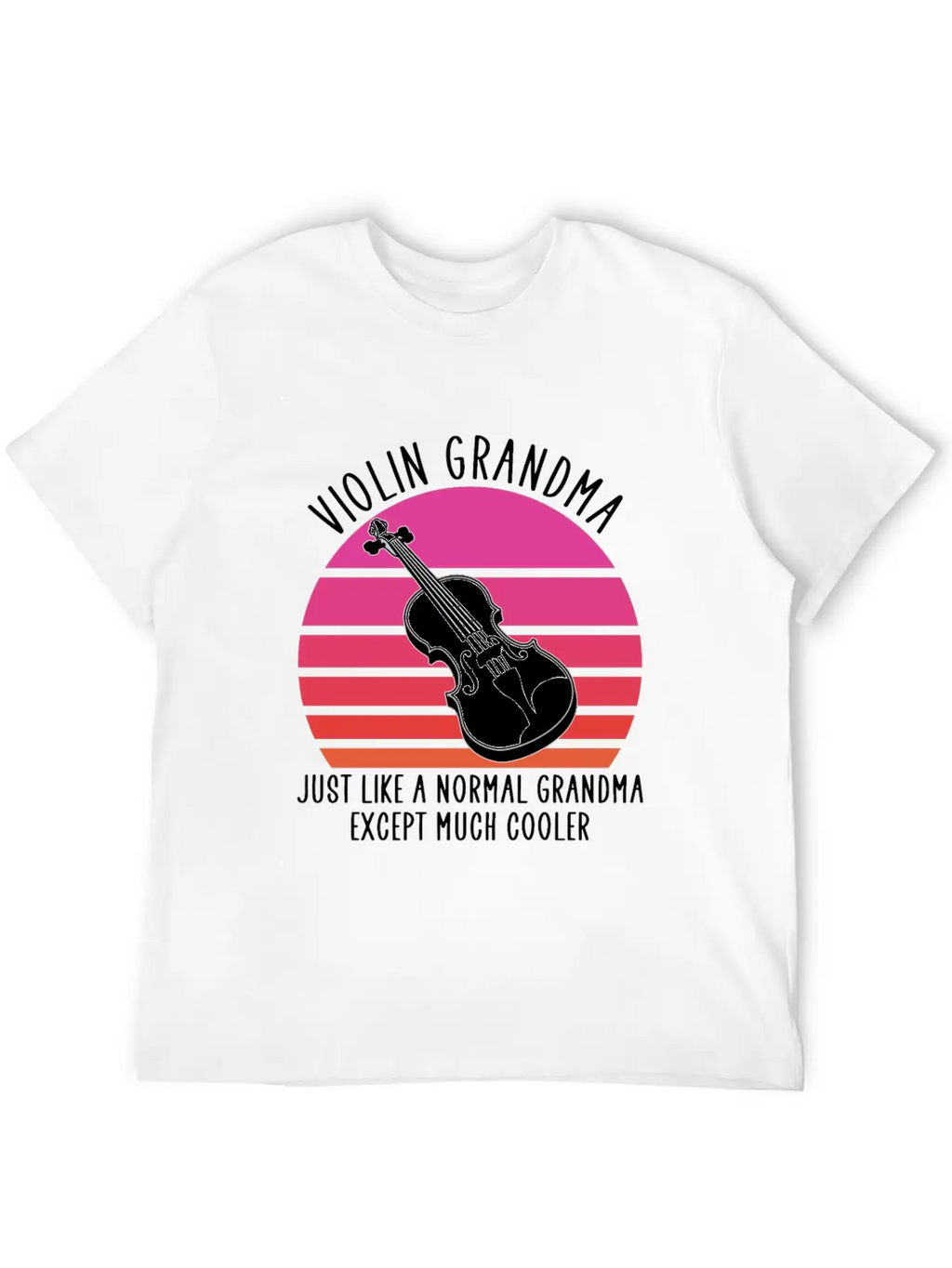 Violin Grandma Unisex Casual T-Shirt – Clean Design For Daily Comfort