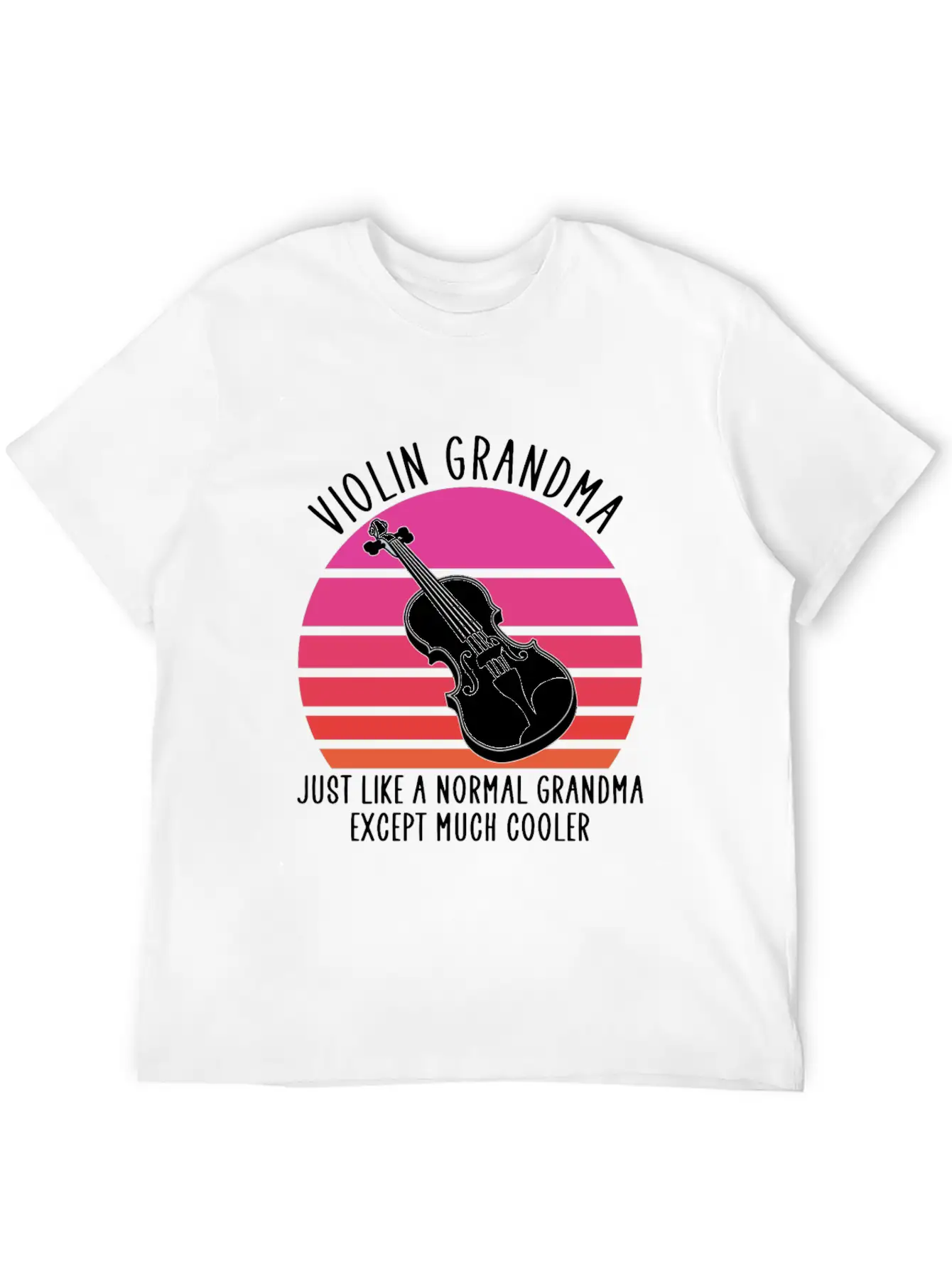 Violin Grandma Unisex Casual T-Shirt – Clean Design For Daily Comfort