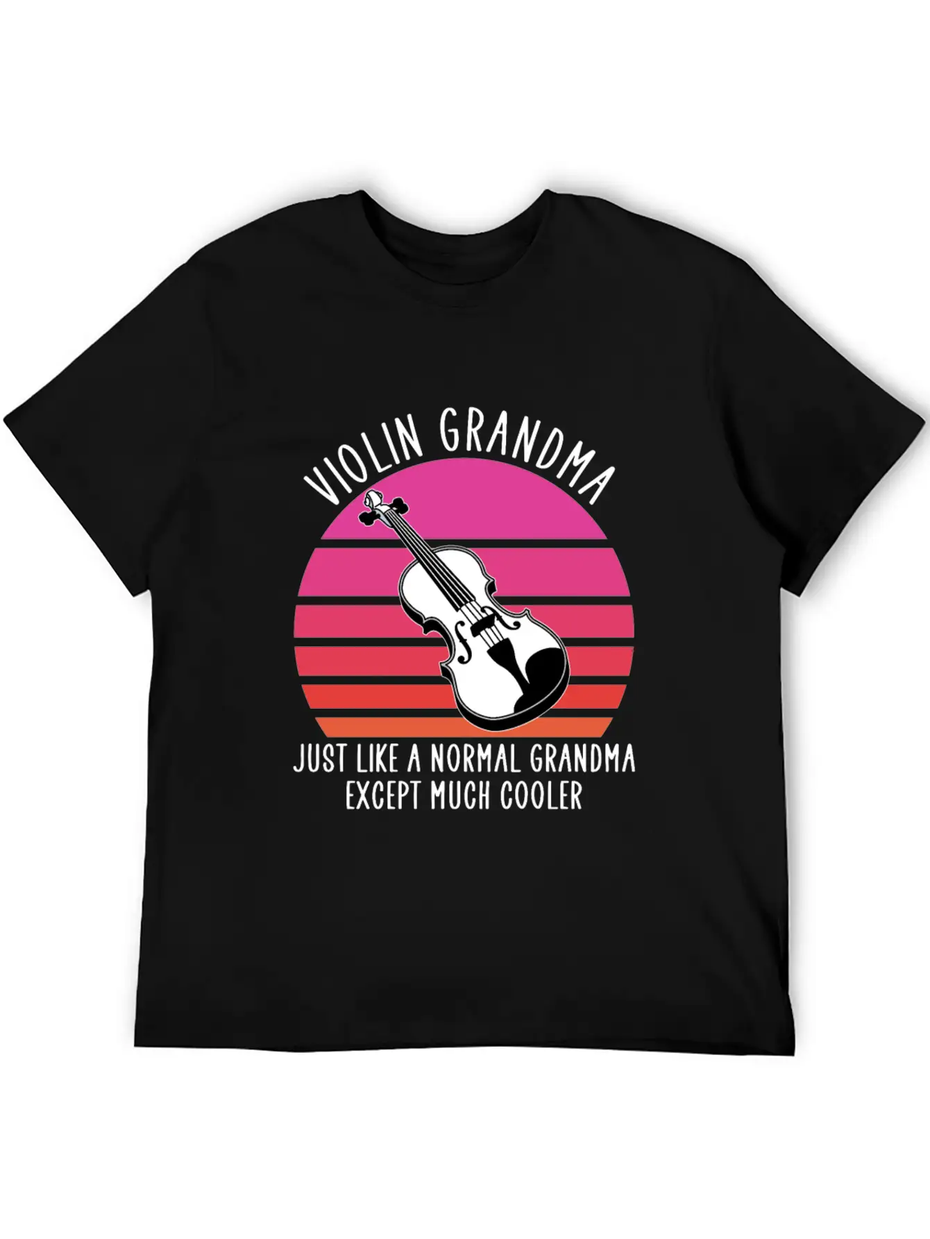 Violin Grandma Unisex Casual T-Shirt – Clean Design For Daily Comfort