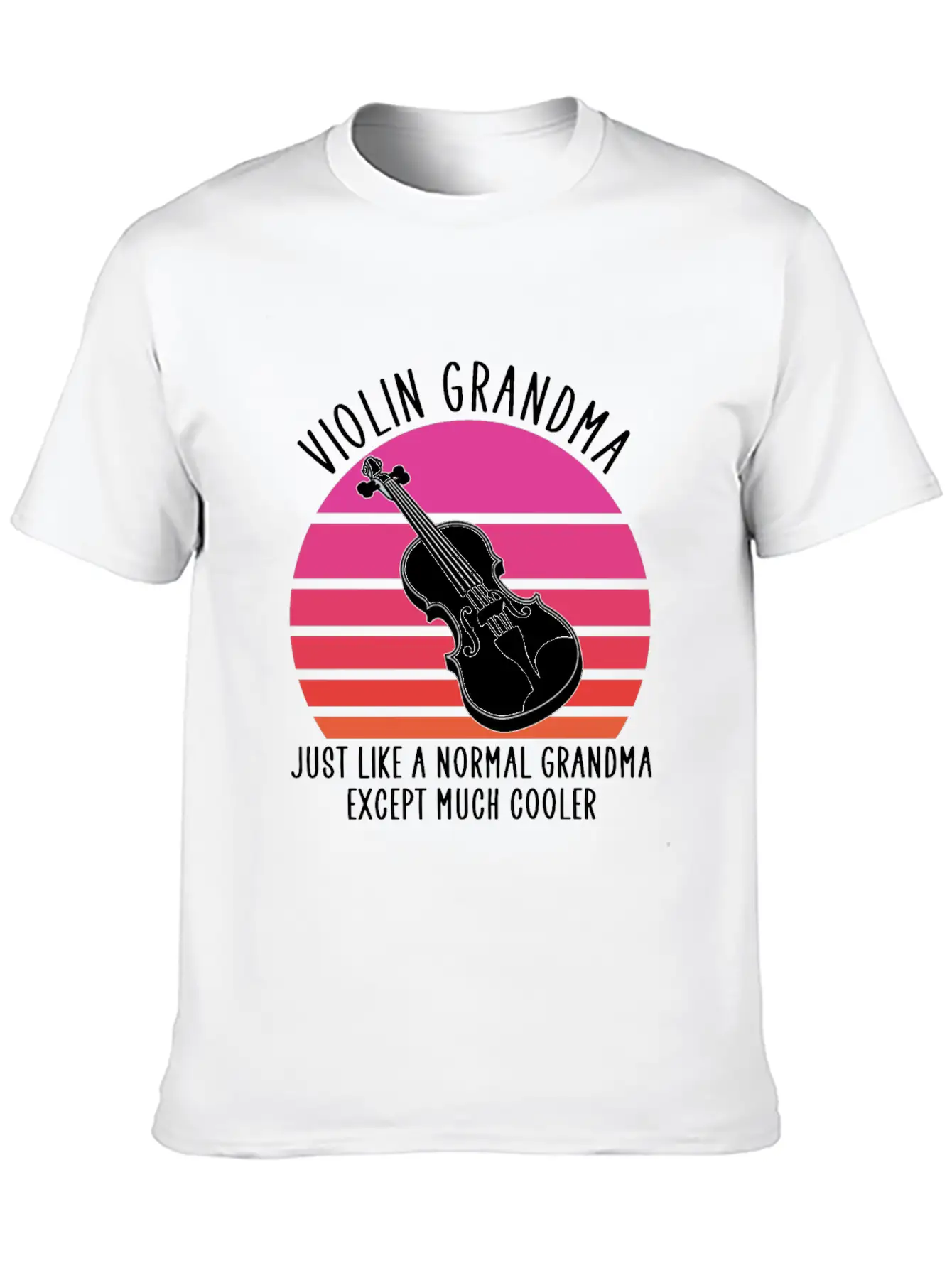 Violin Grandma Unisex Casual T-Shirt – Clean Design For Daily Comfort