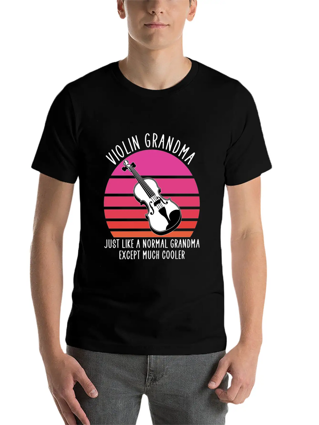 Violin Grandma Unisex Casual T-Shirt – Clean Design For Daily Comfort