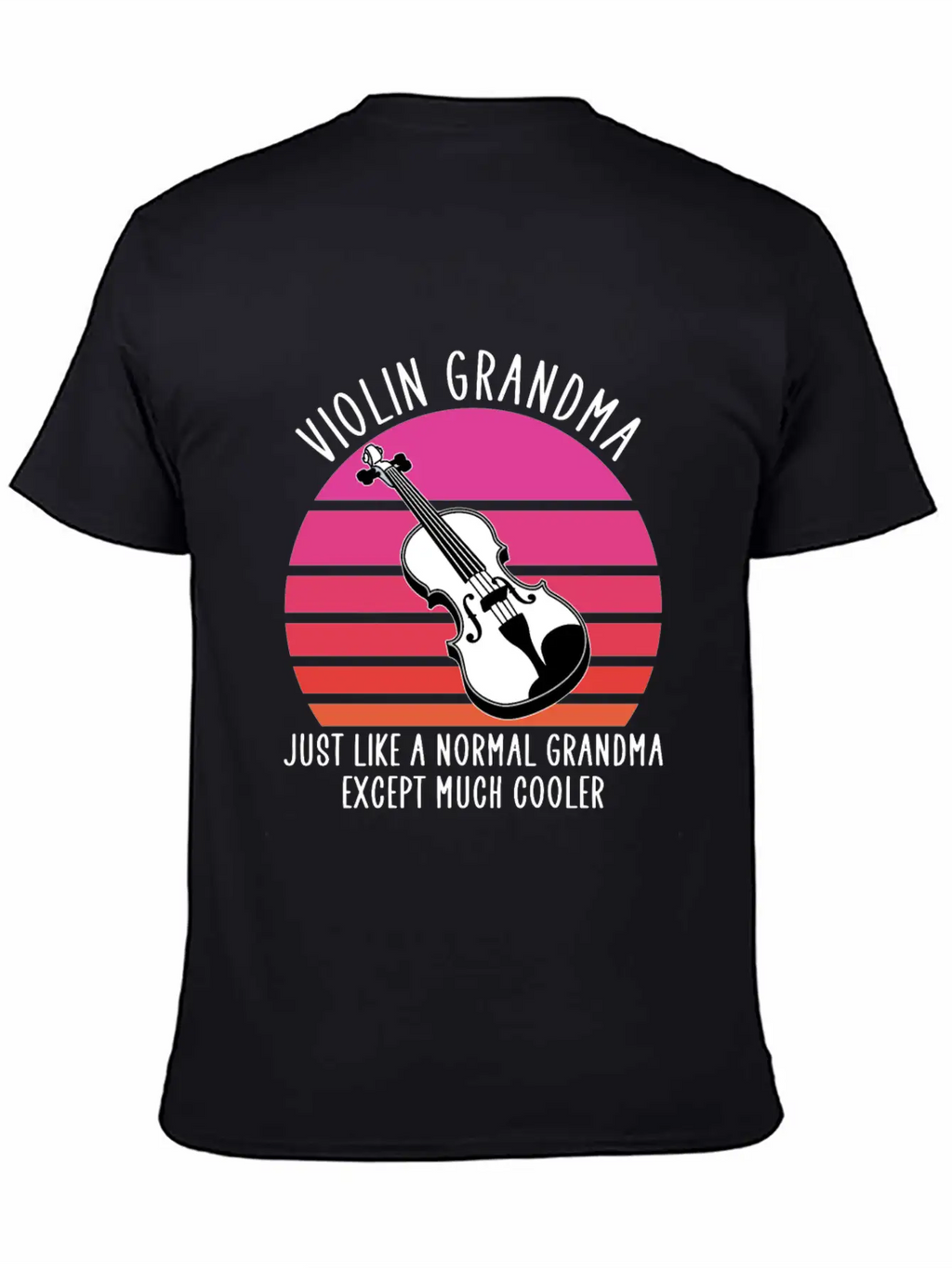 Violin Grandma Unisex Casual T-Shirt – Clean Design For Daily Comfort