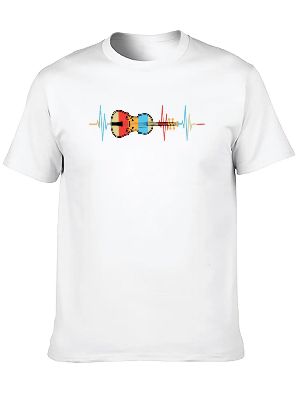Violin Heartbeat Gift Violin Player Unisex Casual T-Shirt – Clean Design For Daily Comfort
