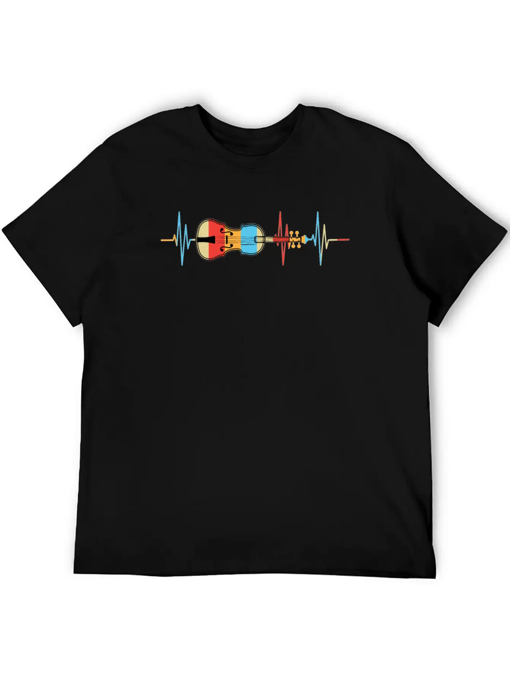 Violin Heartbeat Gift Violin Player Unisex Casual T-Shirt – Clean Design For Daily Comfort