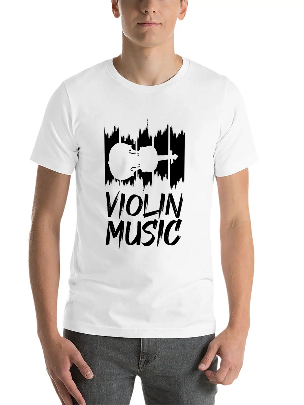Violin Music Breathable Soft Cotton T-Shirt – Timeless Casual Look