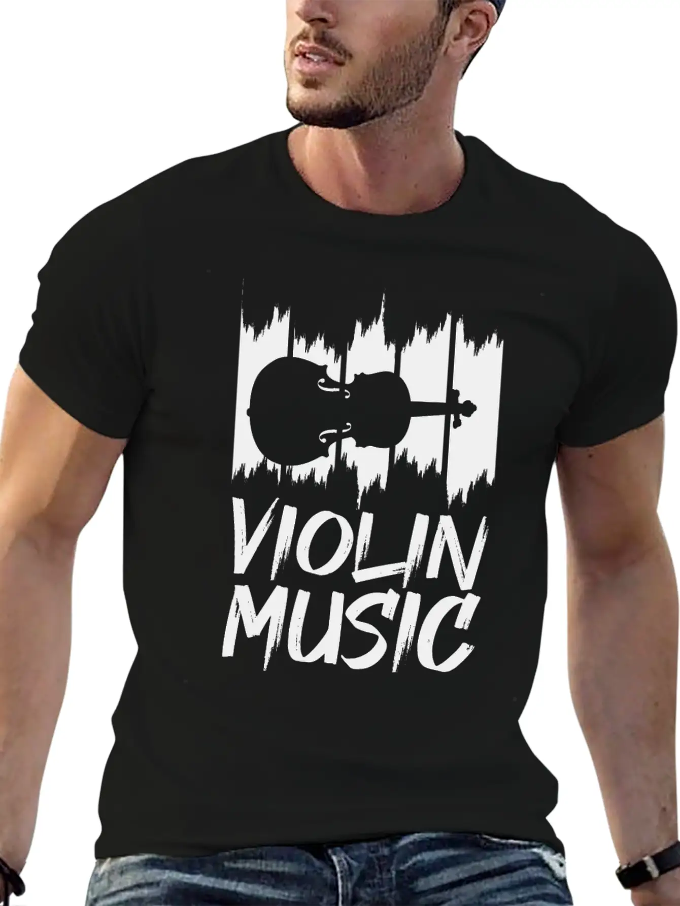 Violin Music Breathable Soft Cotton T-Shirt – Timeless Casual Look