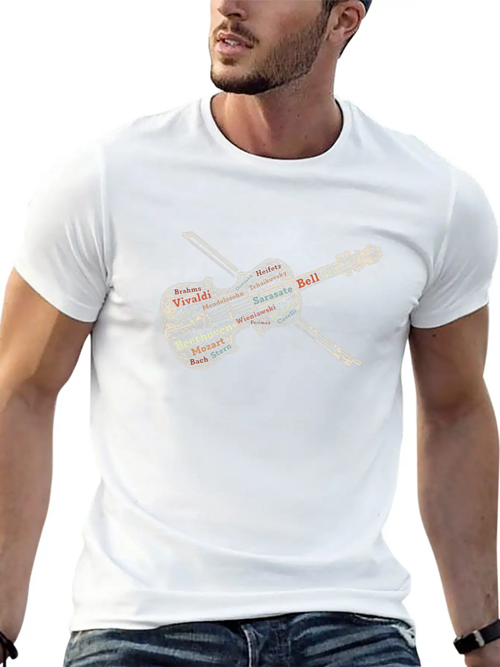Violin Music Instrument Unisex Short Sleeve Soft Cotton T-Shirt – Casual Everyday Wear