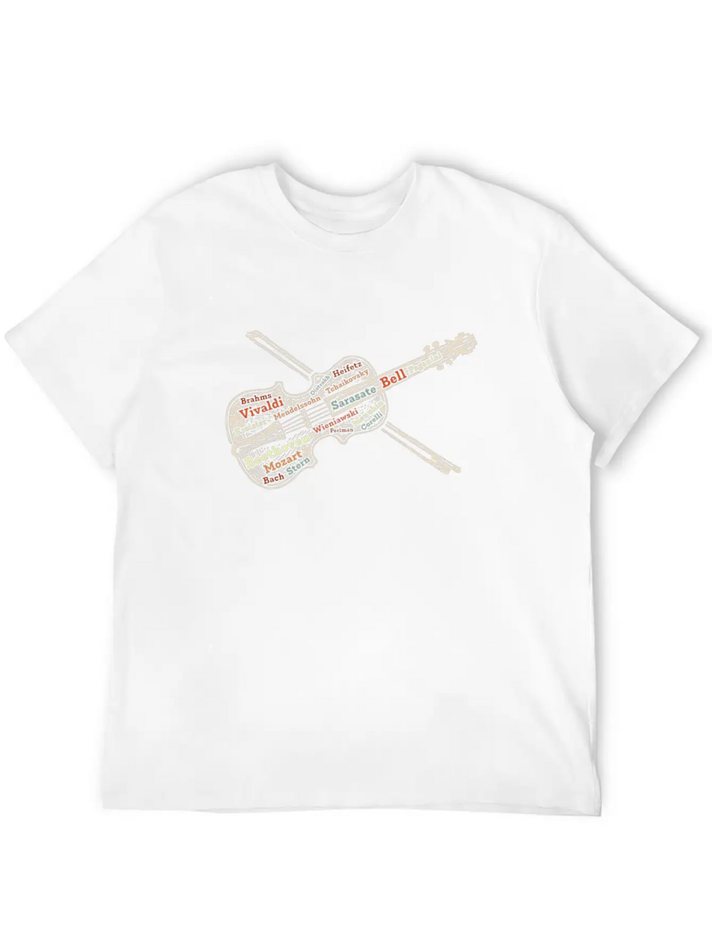 Violin Music Instrument Unisex Short Sleeve Soft Cotton T-Shirt – Casual Everyday Wear