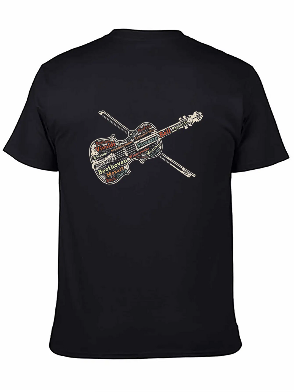 Violin Music Instrument Unisex Short Sleeve Soft Cotton T-Shirt – Casual Everyday Wear