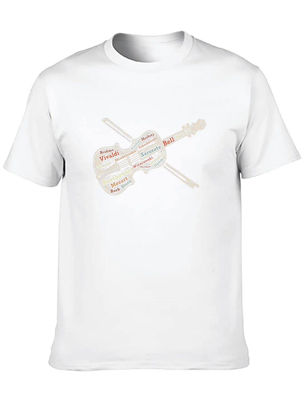 Violin Music Instrument Unisex Short Sleeve Soft Cotton T-Shirt – Casual Everyday Wear