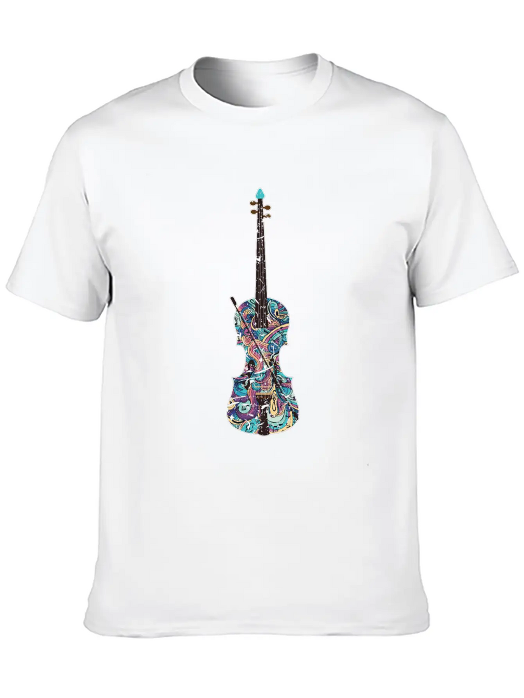 Violin Musical Instrument Unisex Short Sleeve Soft Cotton T-Shirt – Casual Everyday Wear