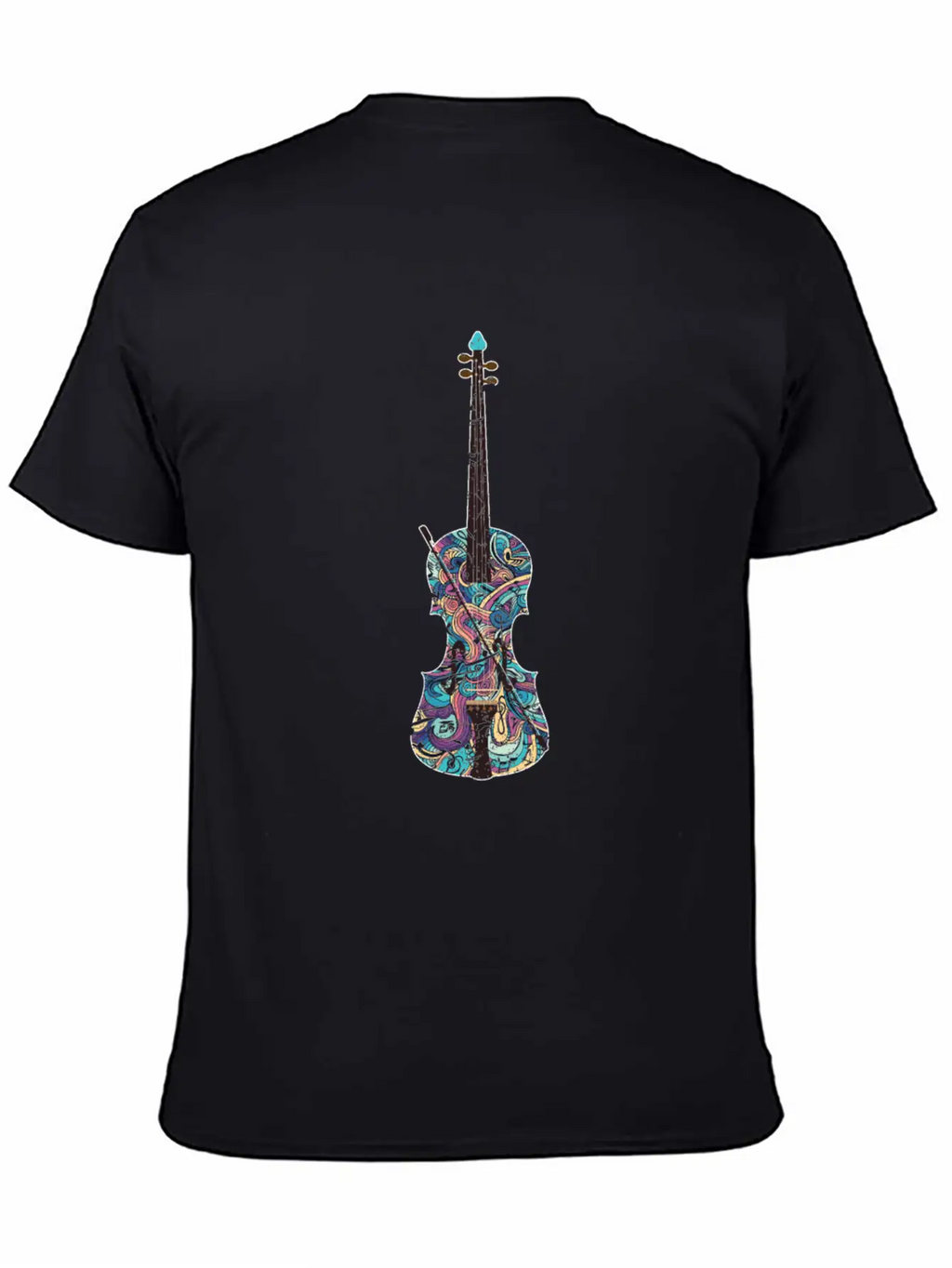 Violin Musical Instrument Unisex Short Sleeve Soft Cotton T-Shirt – Casual Everyday Wear