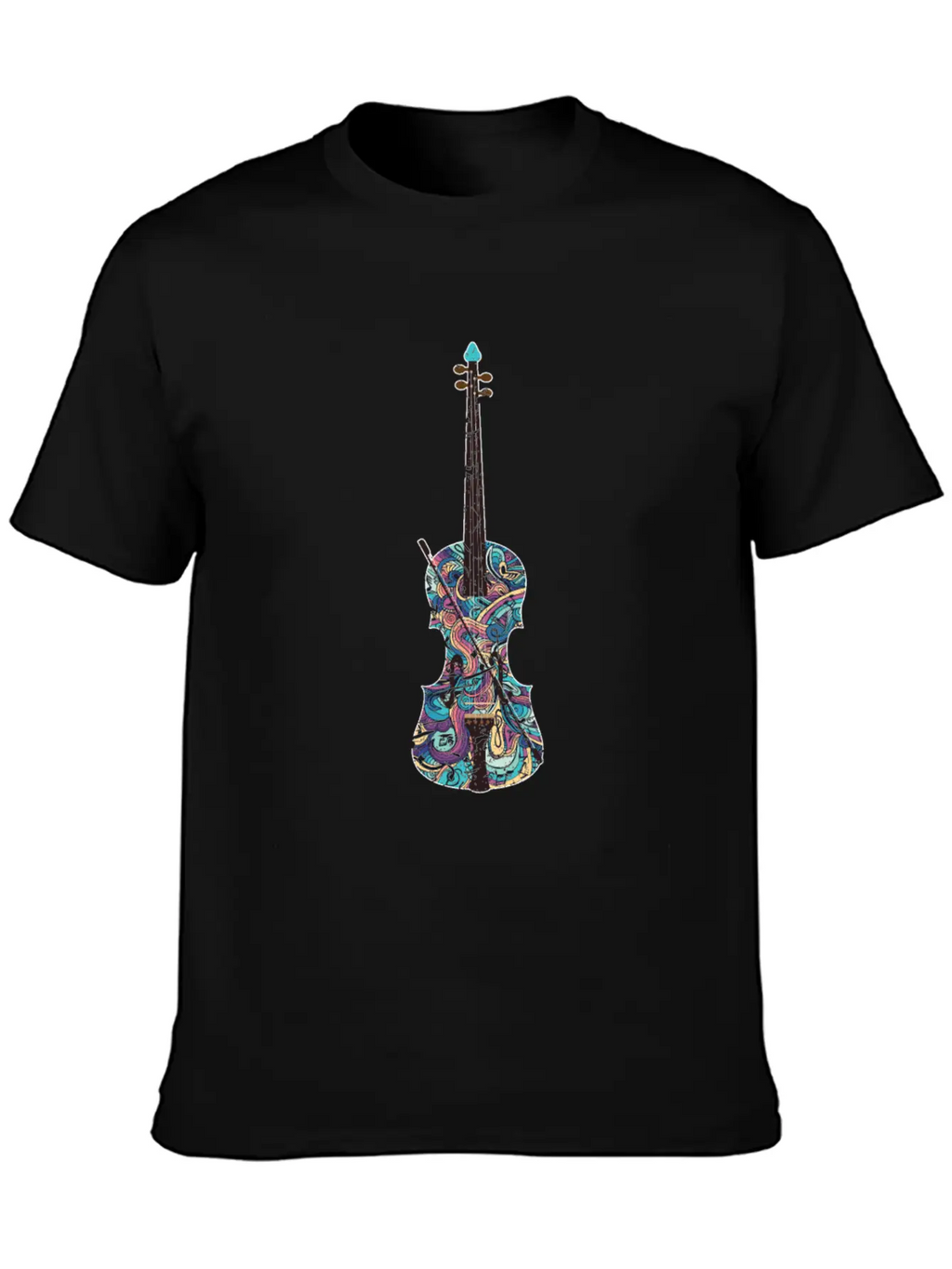 Violin Musical Instrument Unisex Short Sleeve Soft Cotton T-Shirt – Casual Everyday Wear